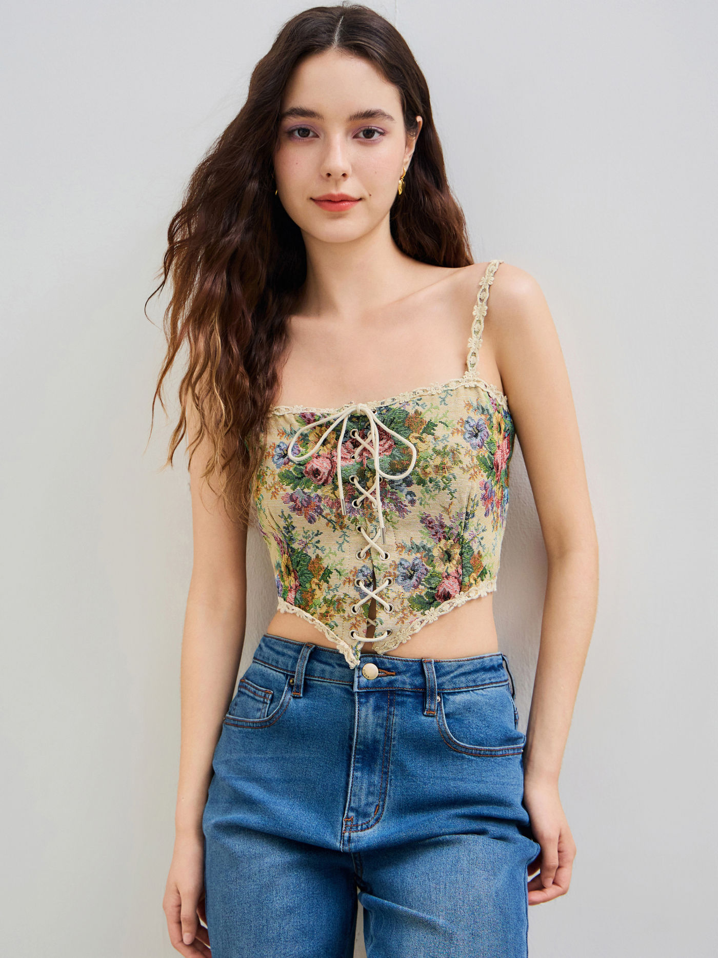 Geheimnisvoller Garten Korsett Crop Top