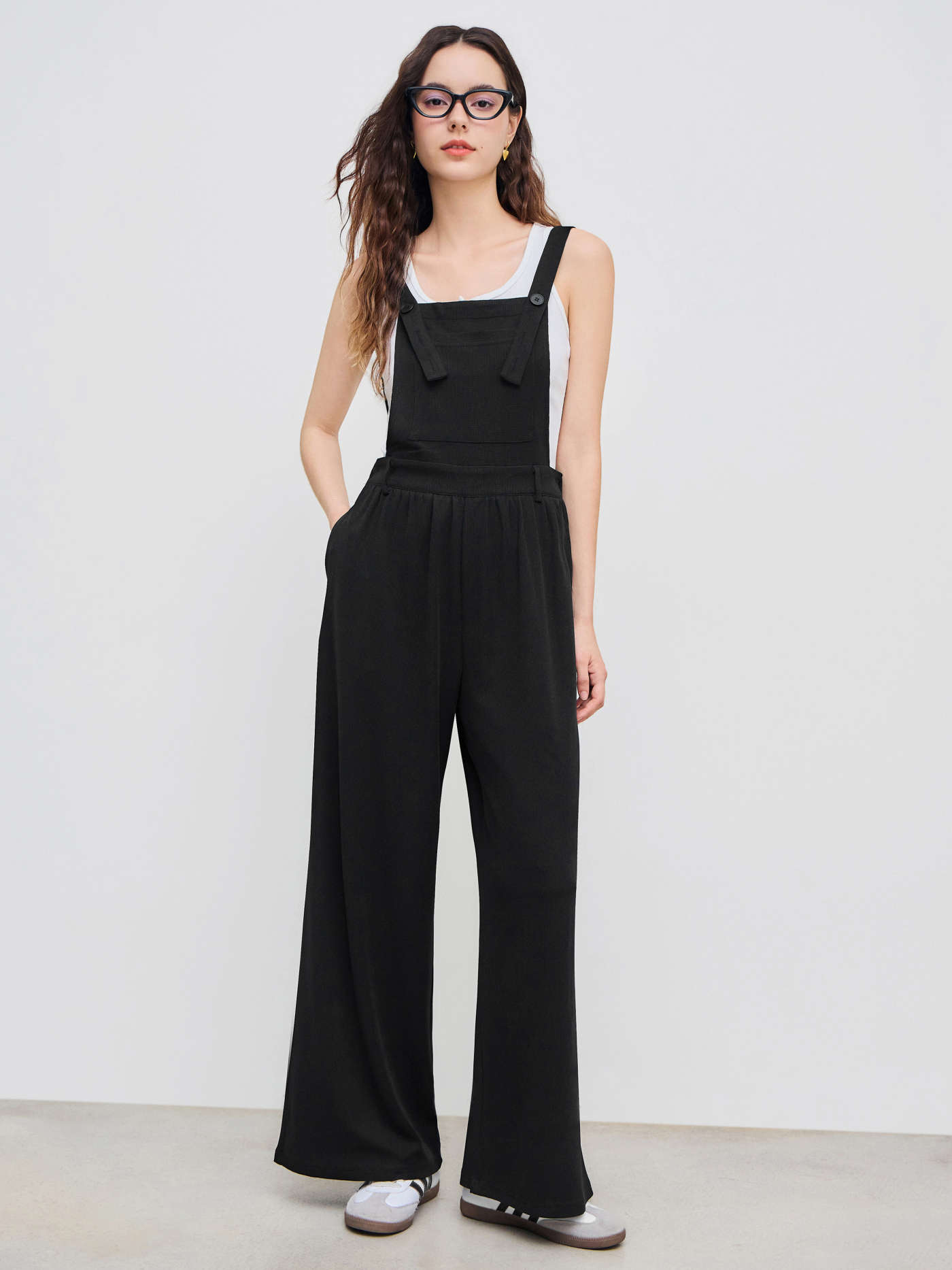 Solid Wide Leg Knitted Jumpsuit