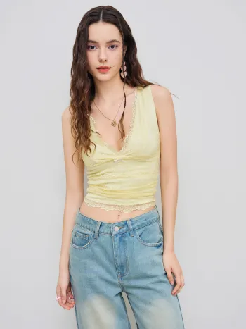 Lace Crop Tank Top