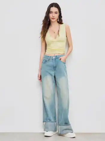 Spitzen-Crop-Tank-Top