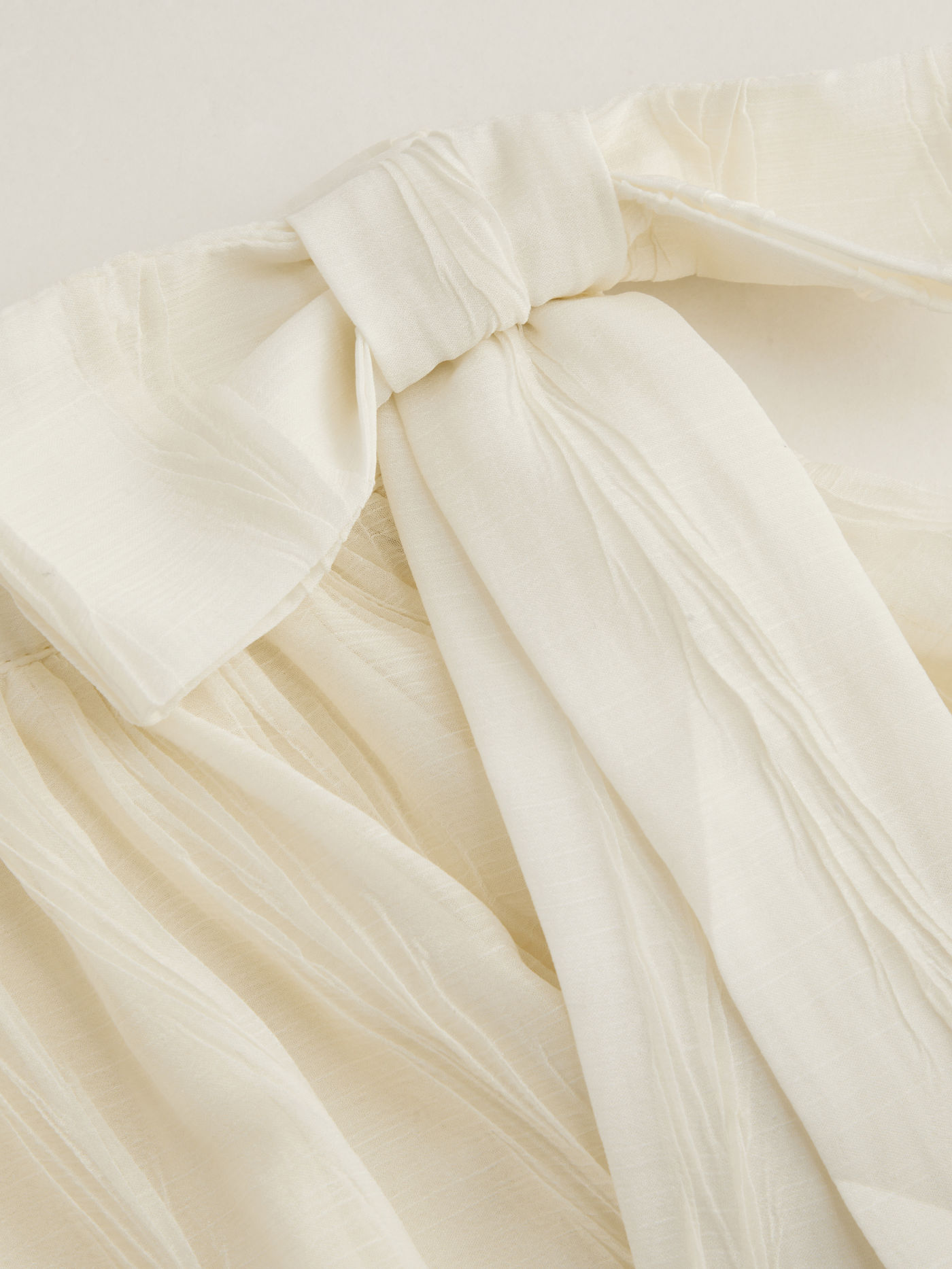 Mini abito in chiffon con fiocco solido