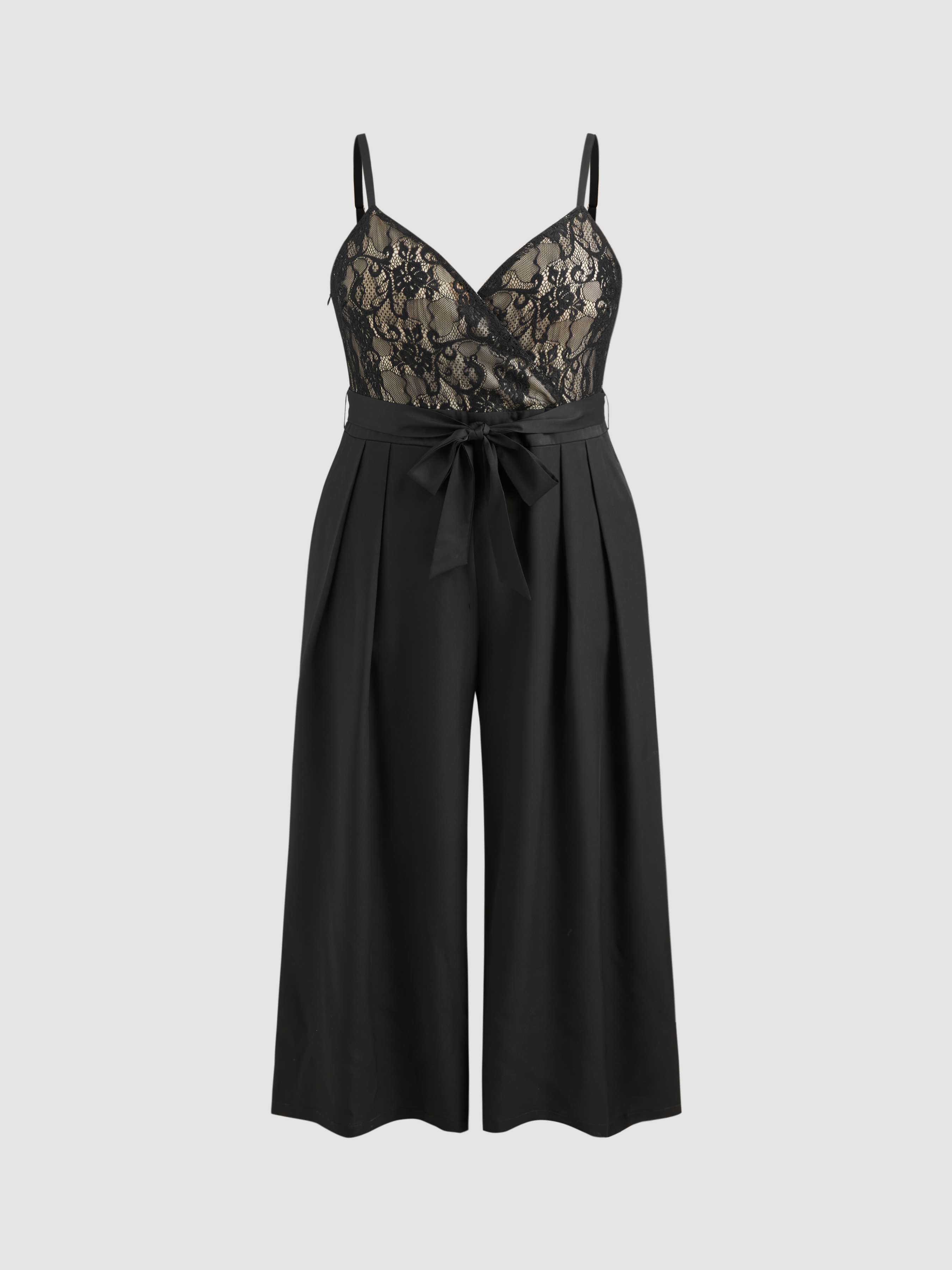 Lace Knit Fabric Solid Lace Corset Chain Cross Wide Leg Lace Knit Fabric Solid Lace Corset Chain Cross Wide Leg
