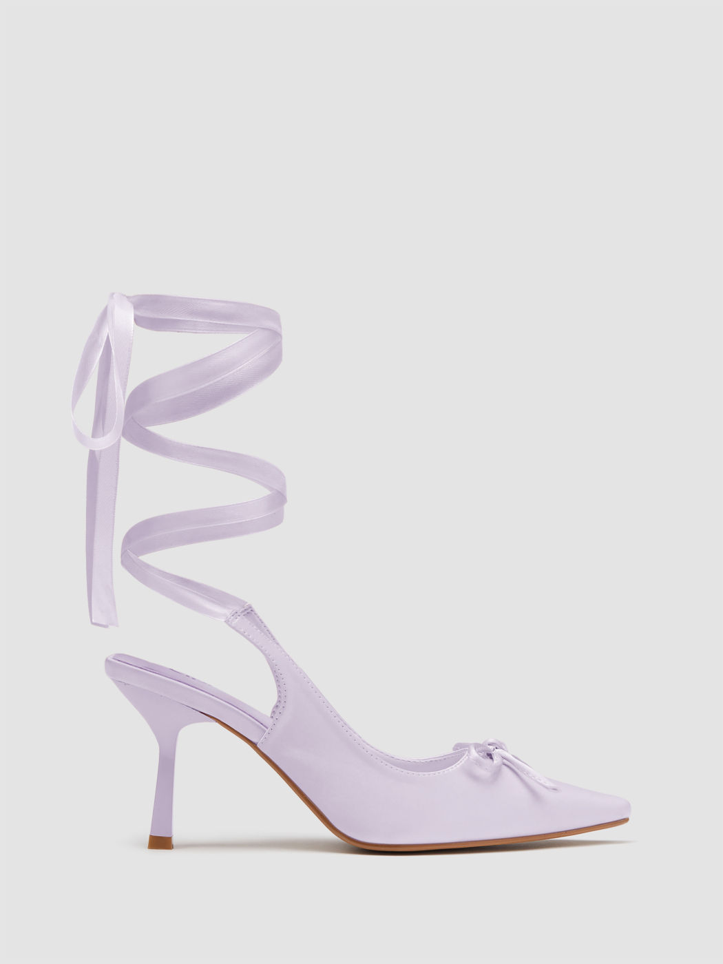 Satin Schleife Slingback Schnürabsätze