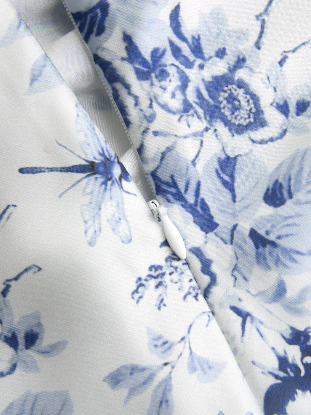 Mittlerer Bund, Blumenmuster, Reißverschluss, Maxi-Skirt