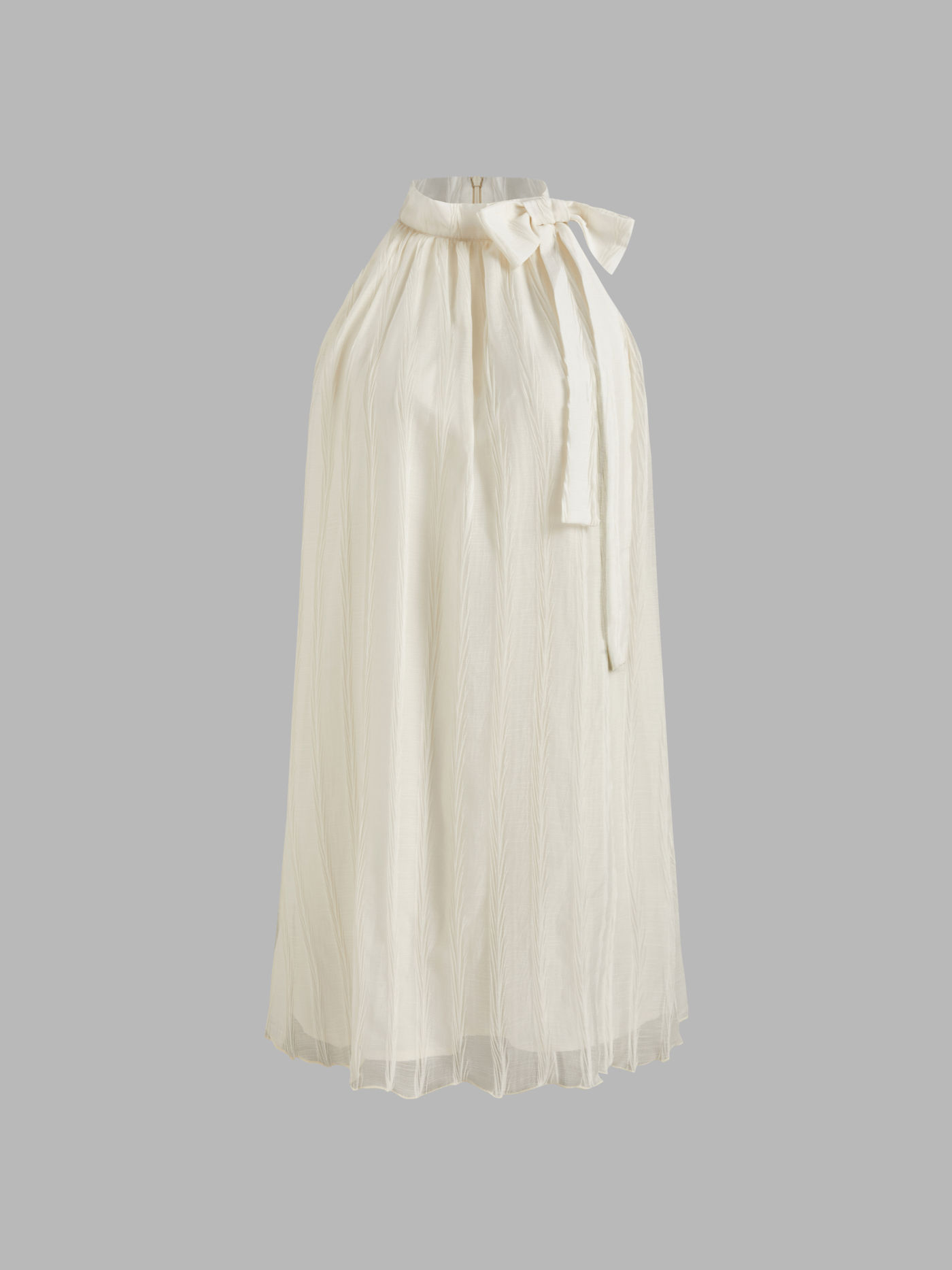 Mini abito in chiffon con fiocco solido
