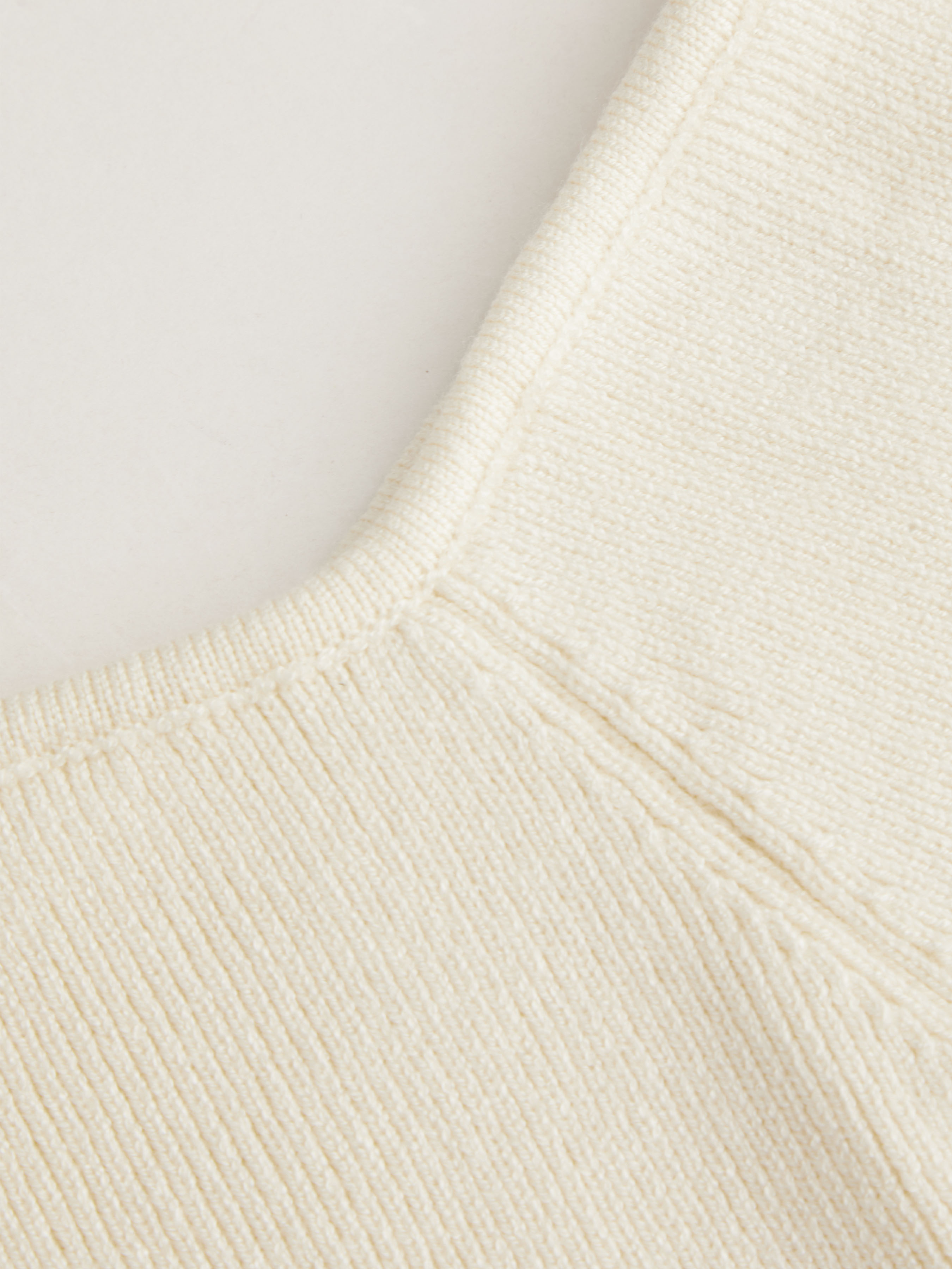 Knit Fabric Knit Halter Off-shoulder Long Sleeve Top For