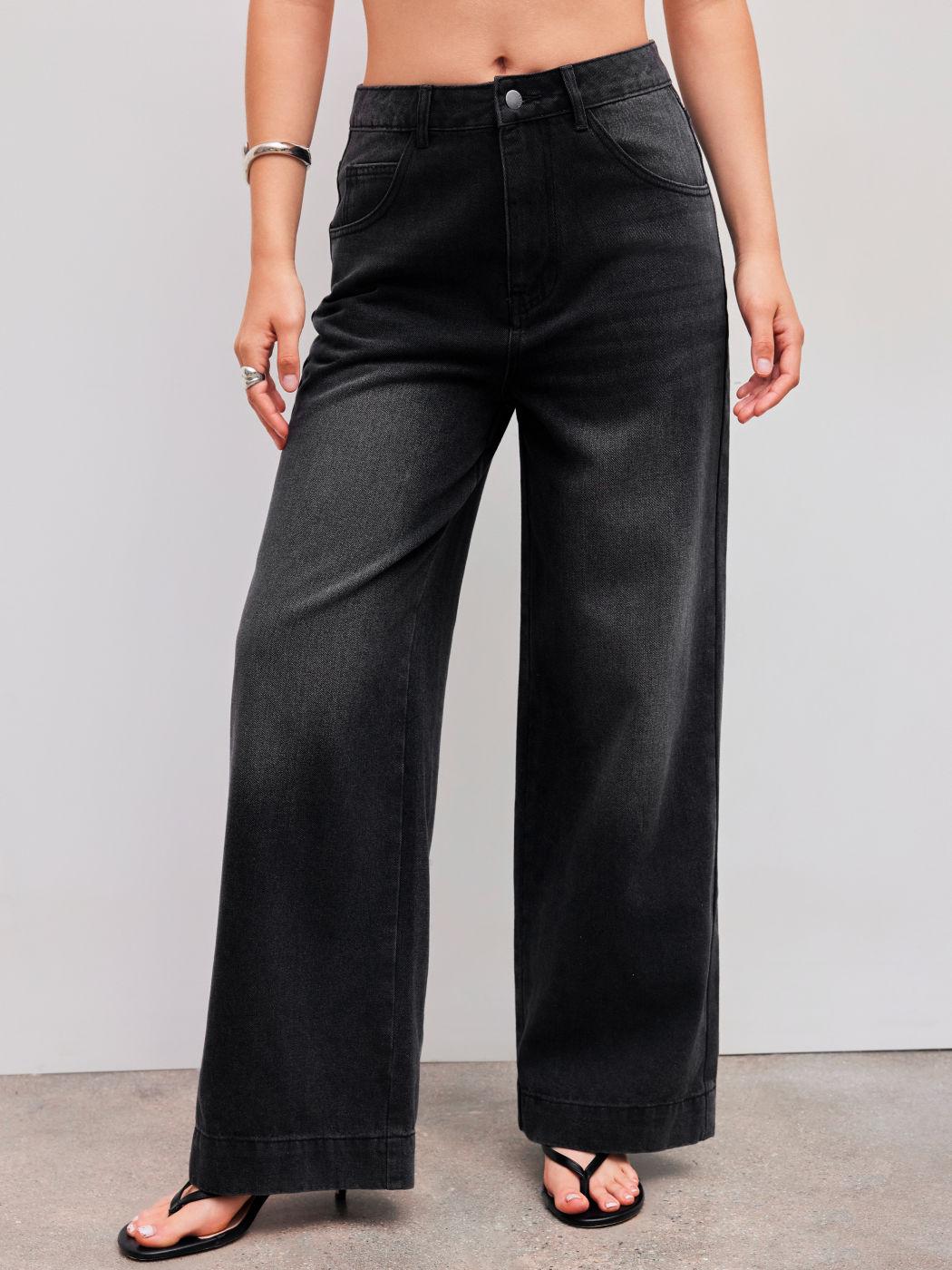 Mittlere Taille, lockere Jeans