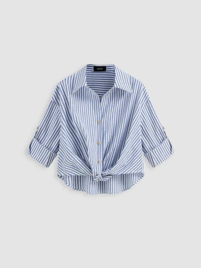 Woven Boat Neck Solid Button Vest