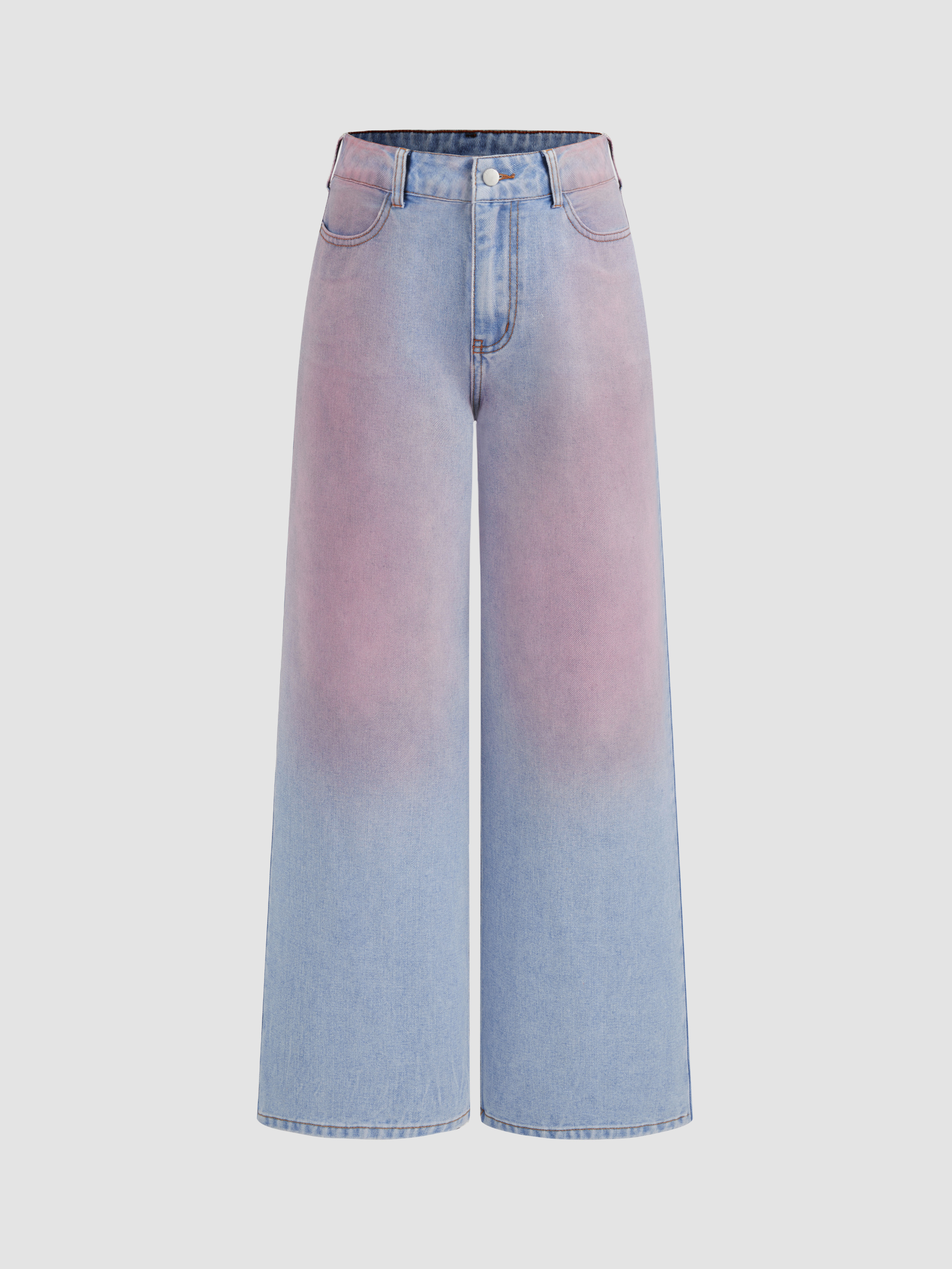 Denim Cider Denim Mid Rise Pink Washed Wide Leg Jeans For School Denim Cider Denim Mid Rise Pink Washed Wide Leg Jeans For School