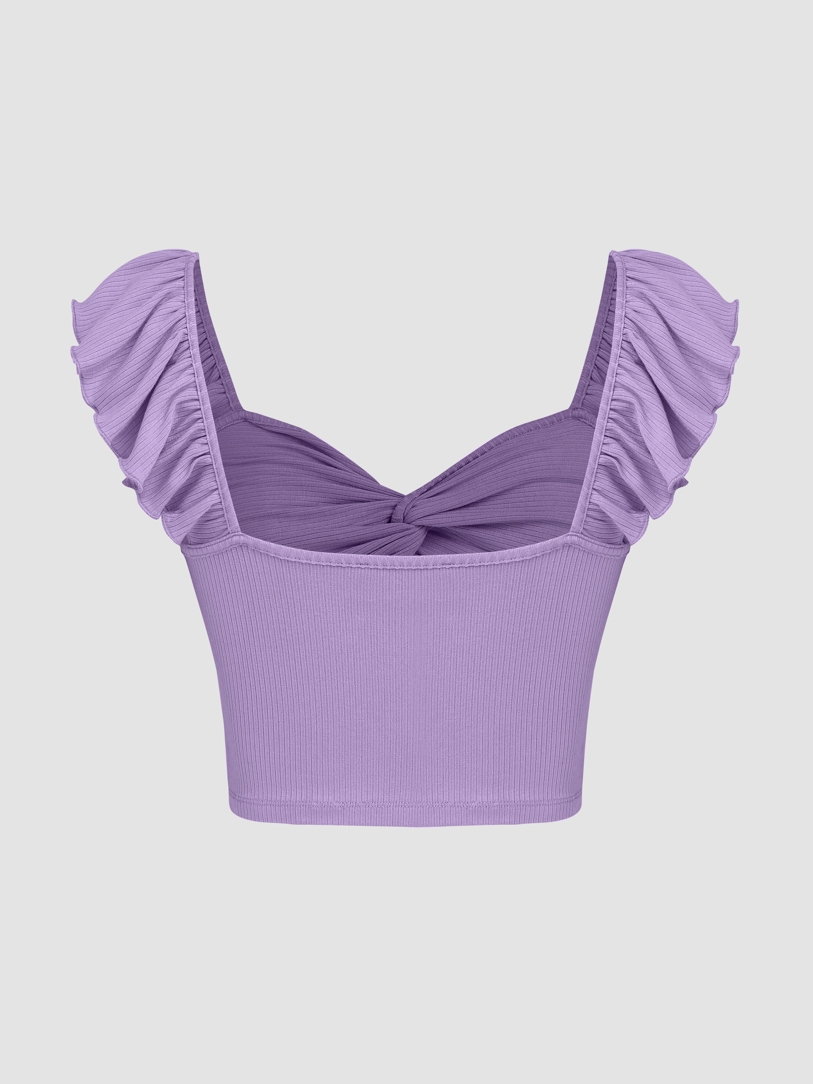 Women Off Shoulder Tops Twist Strap Ruched Tank Slim Fitted
