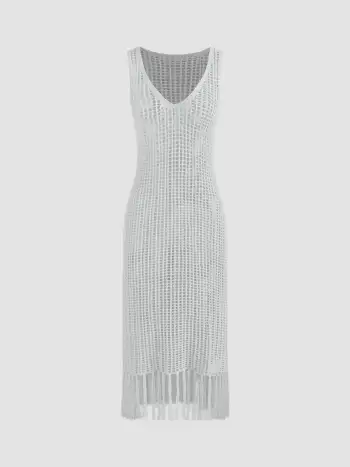 Sequin Abstract Wave Square Neck Cami Mini Dress