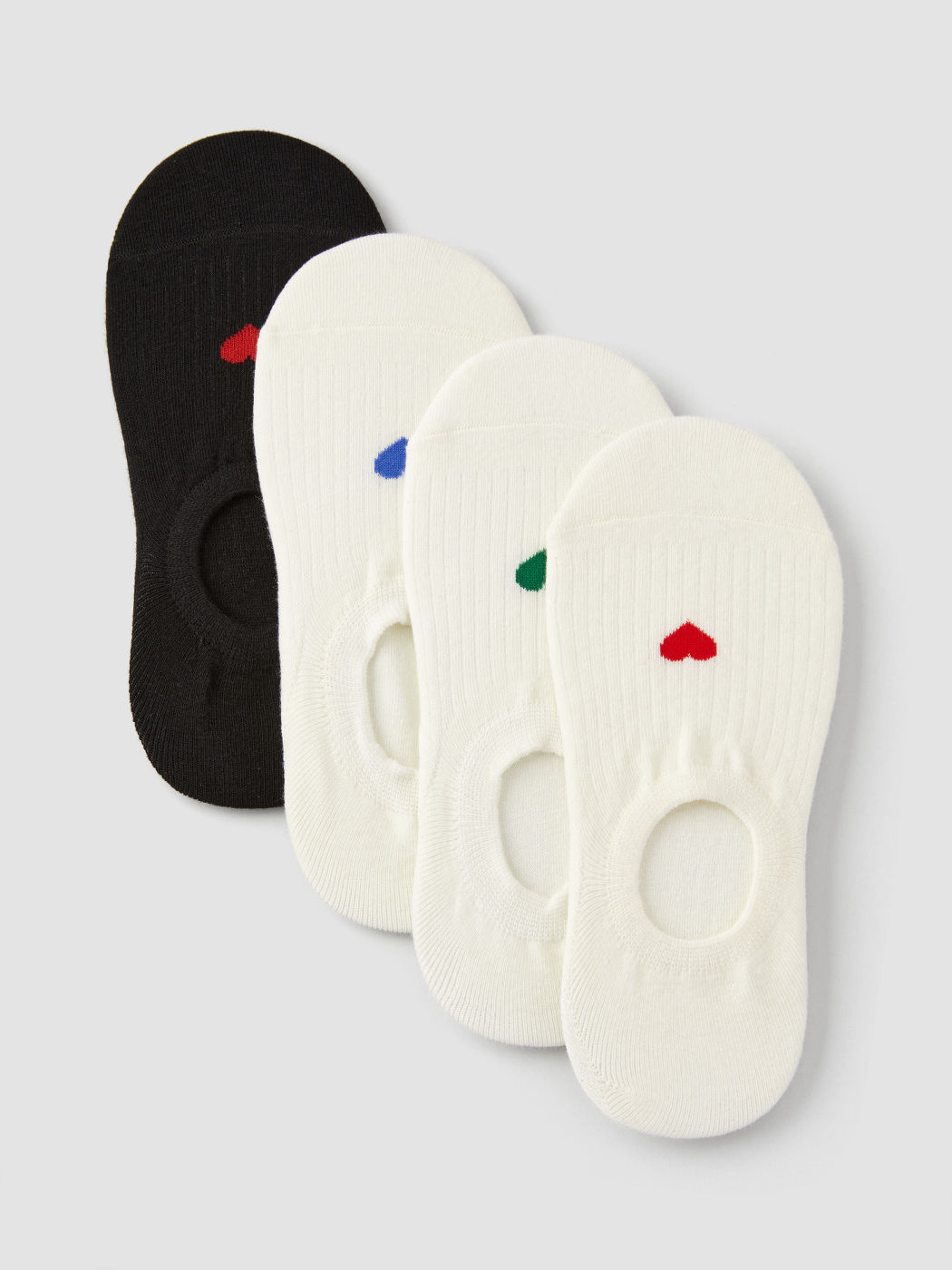 4 PAIRS HEART INVISIBLE SOCKS