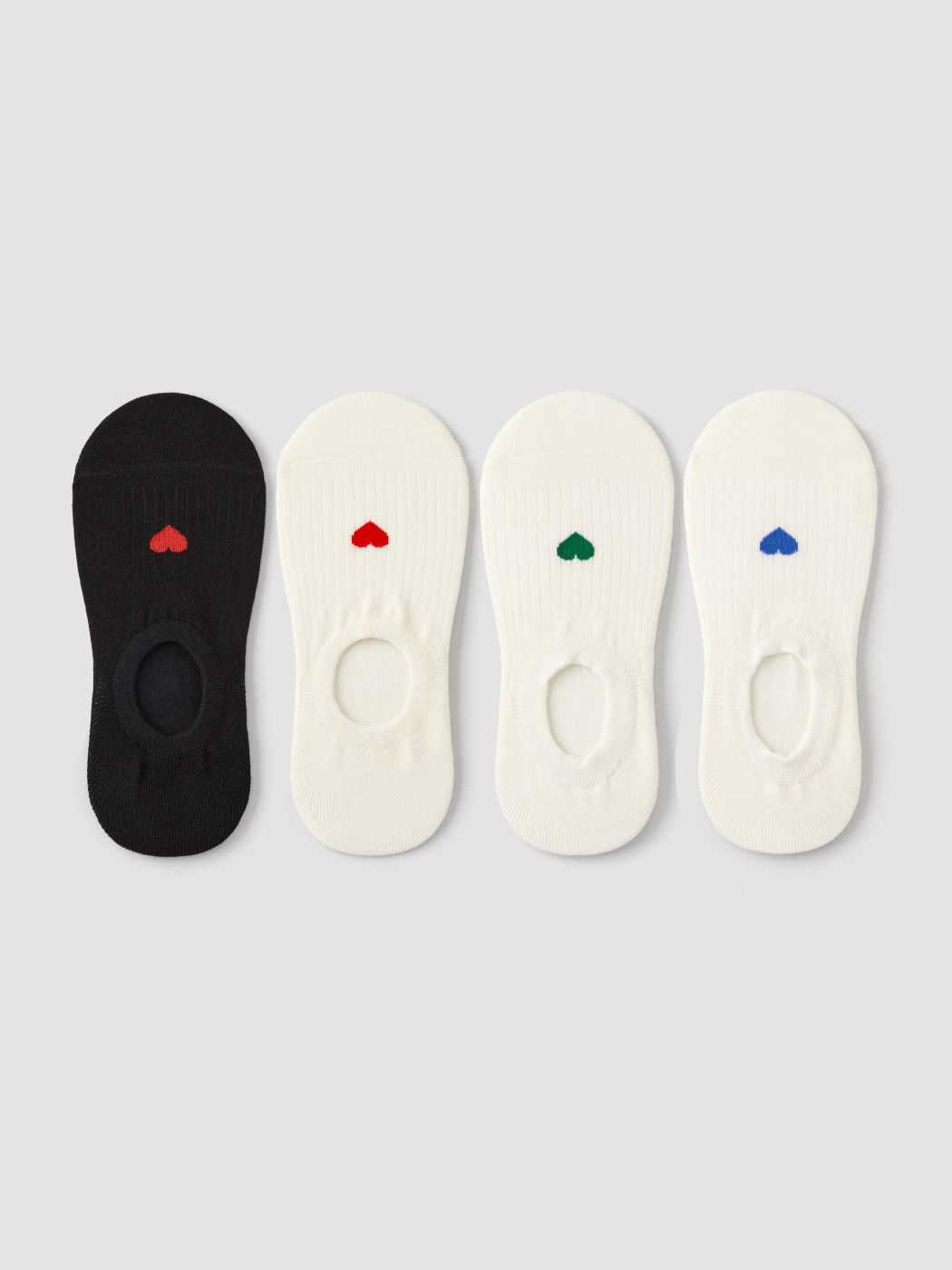 4 PAIRS HEART INVISIBLE SOCKS