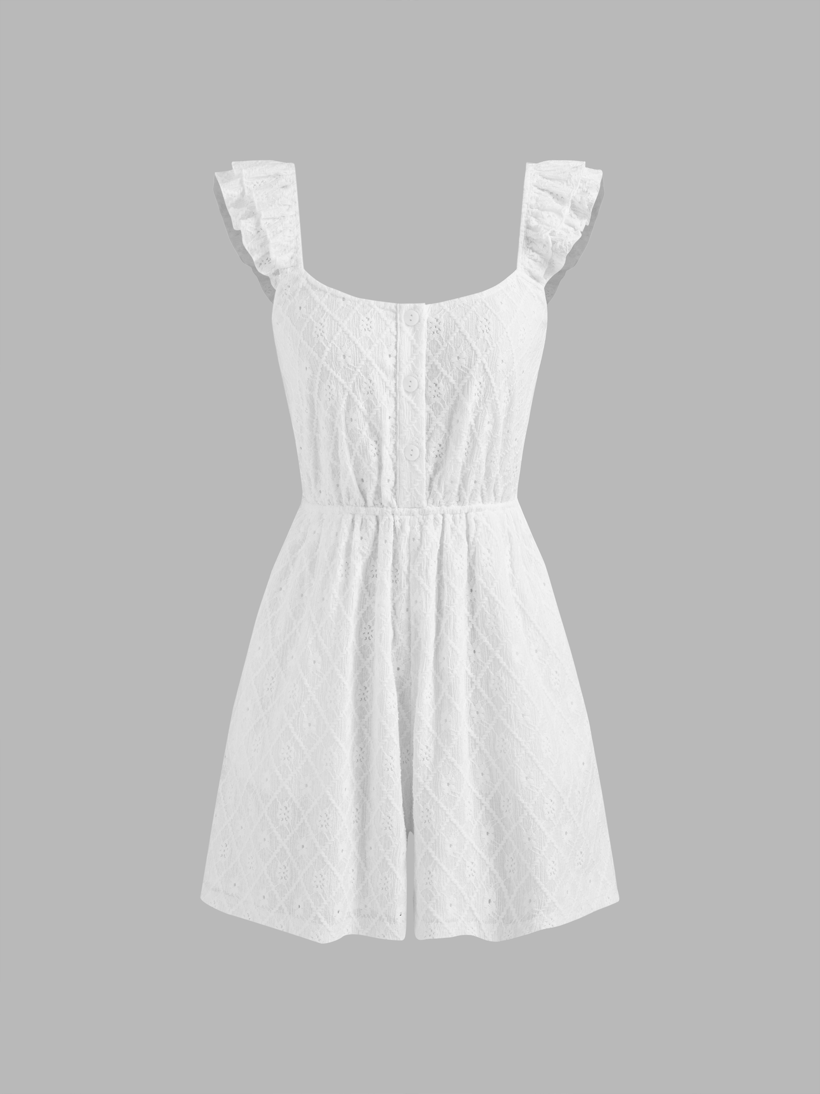 Scoop Neck Romper with Pockets