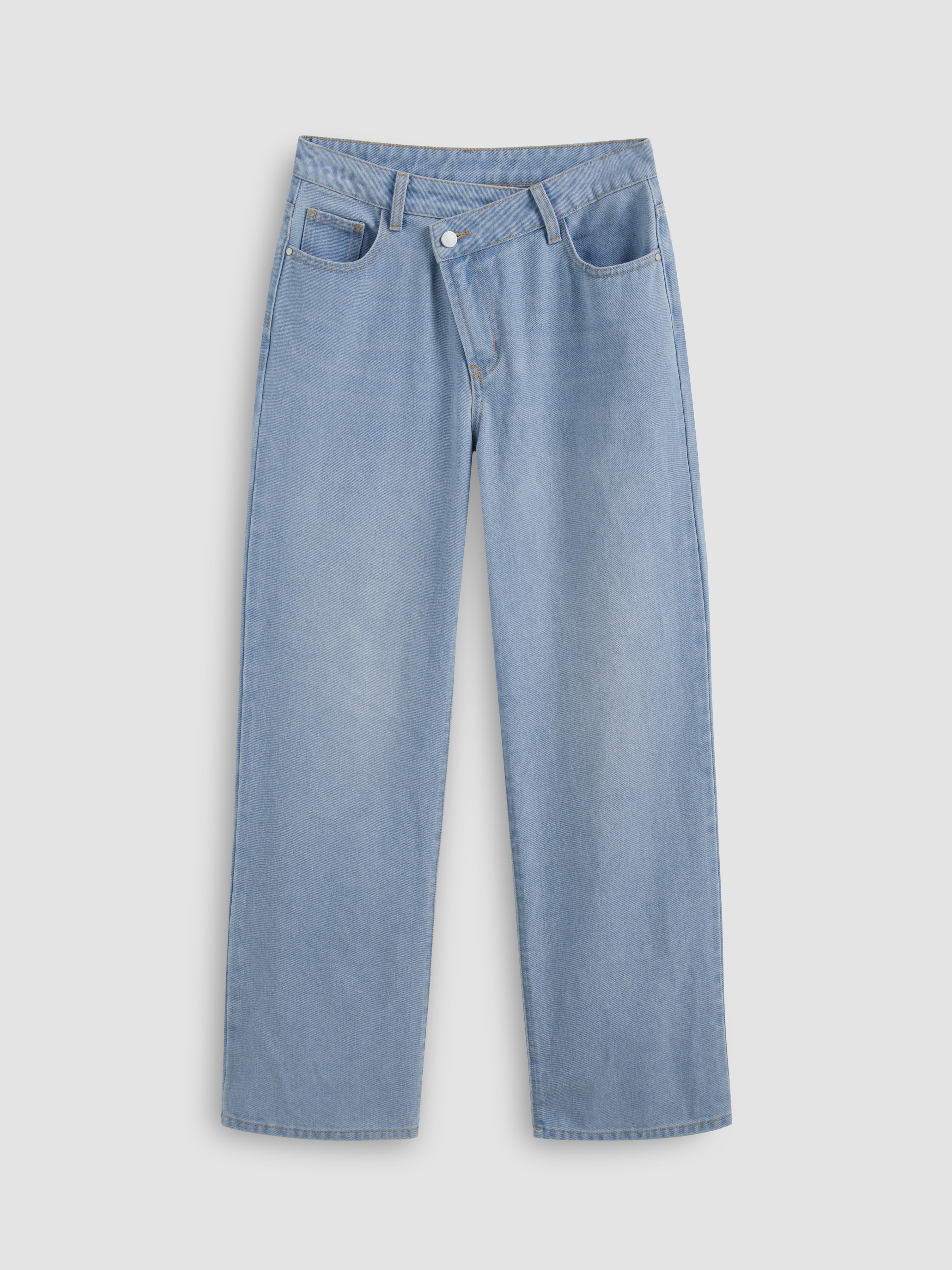 Western Outfits Preppy denim Denim Denim High Waist Pocket