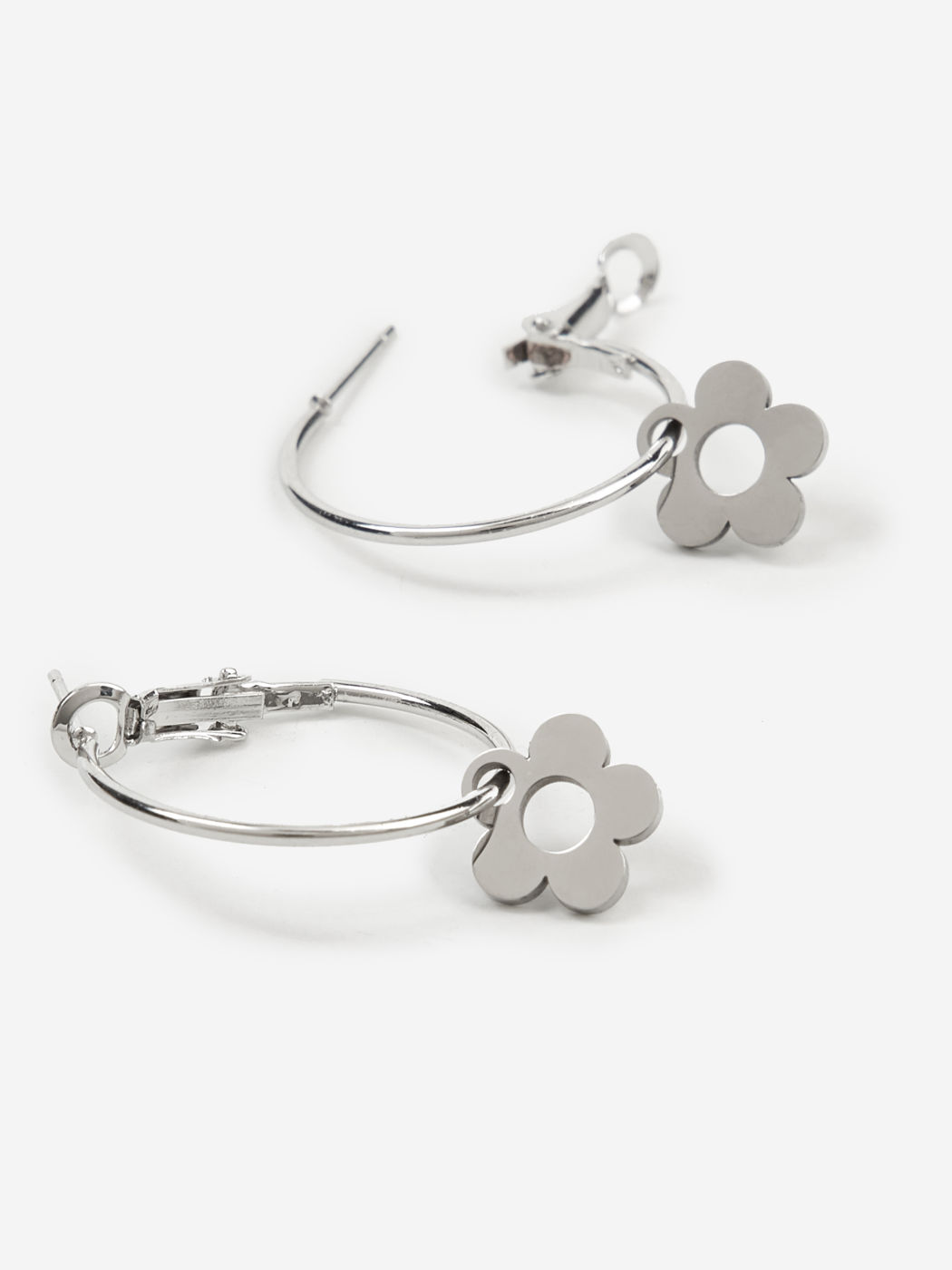 FLORAL HOOP EARRINGS