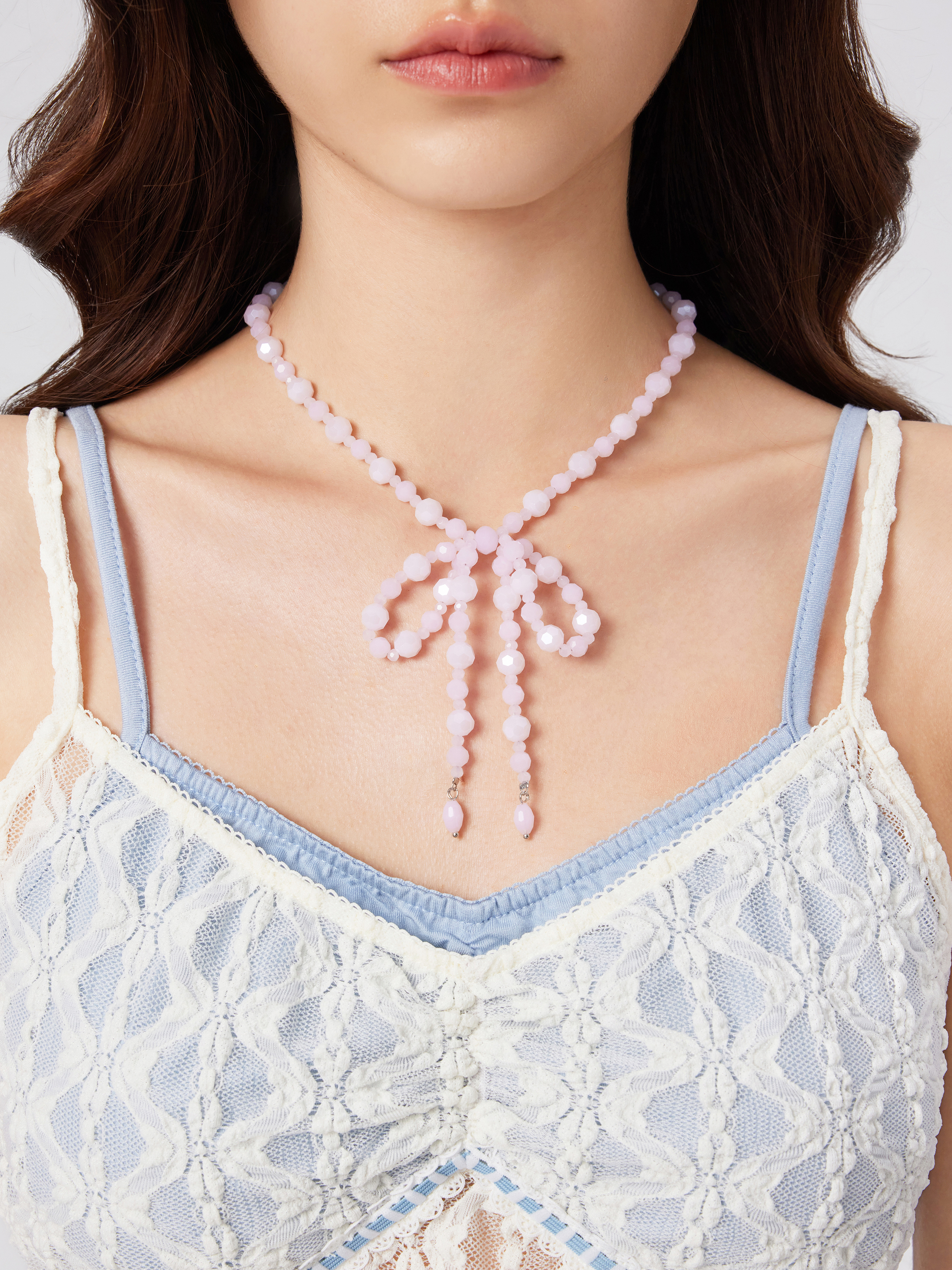 BEADED BOWKNOT NECKLACE