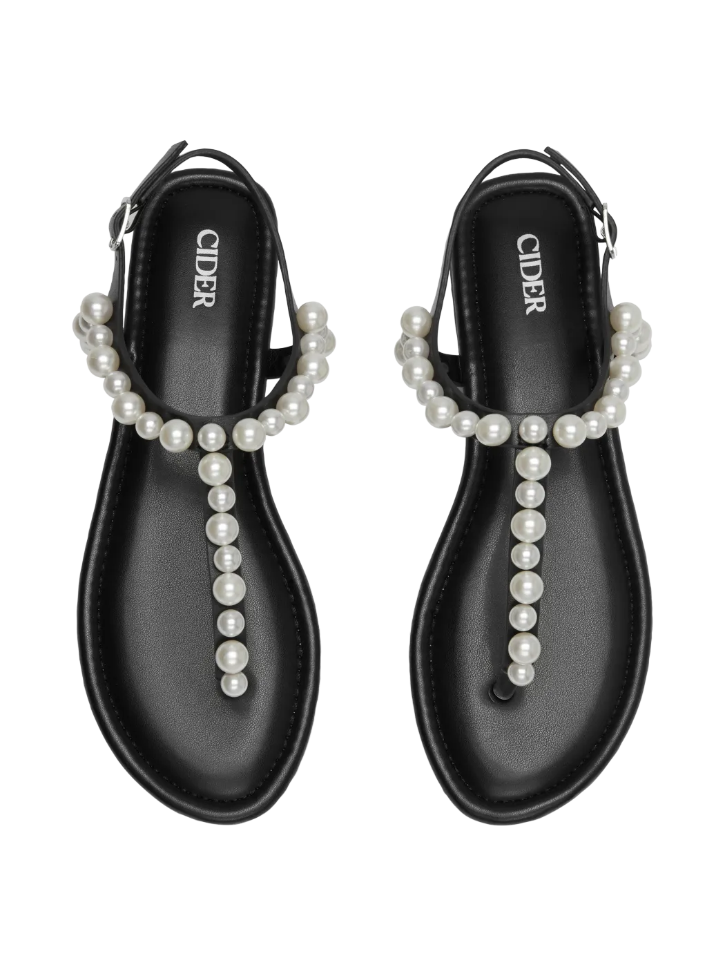 PEARL STRAPPY FLAT SANDALS