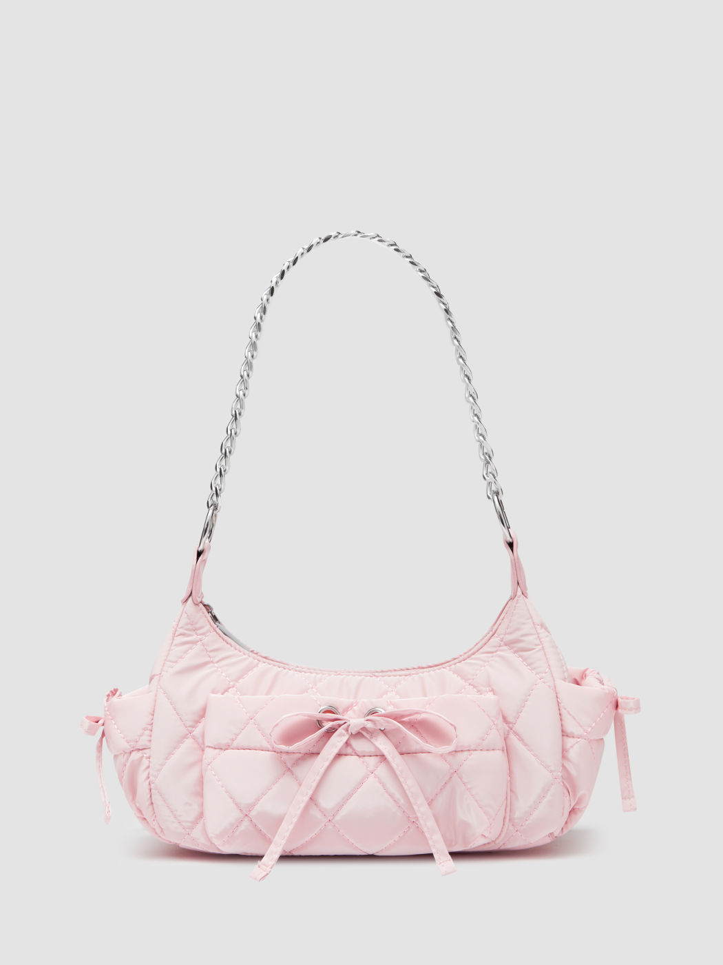 BORSA A TRACOLLA TRAPUNTATA CON NODO A FIOCCO