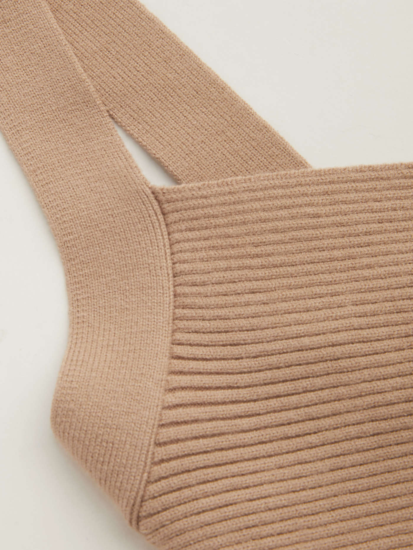 Knitted V-neck Solid Wrap Texture Crop Tank Top