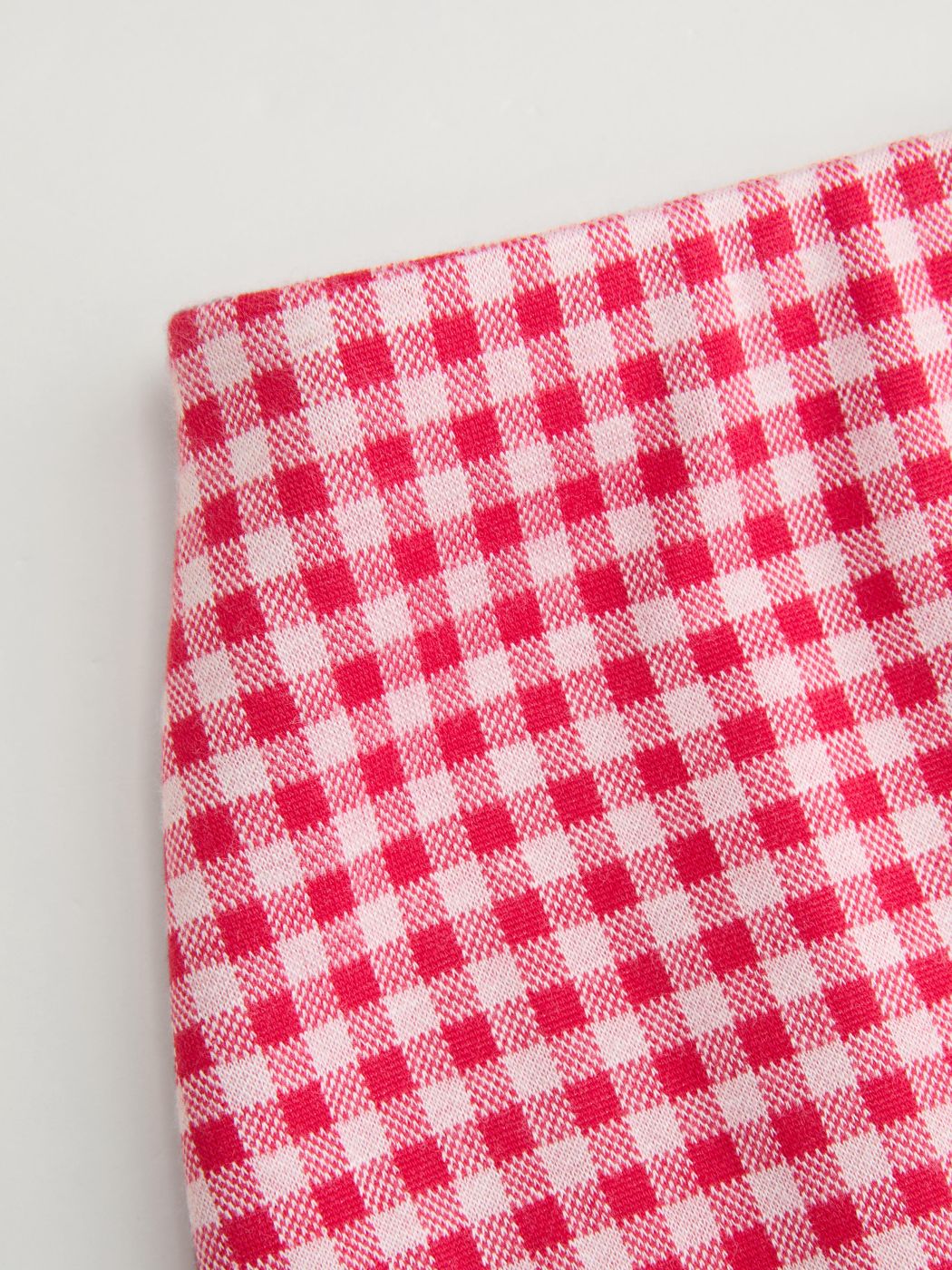  Mid Rise Gingham Mini Skort