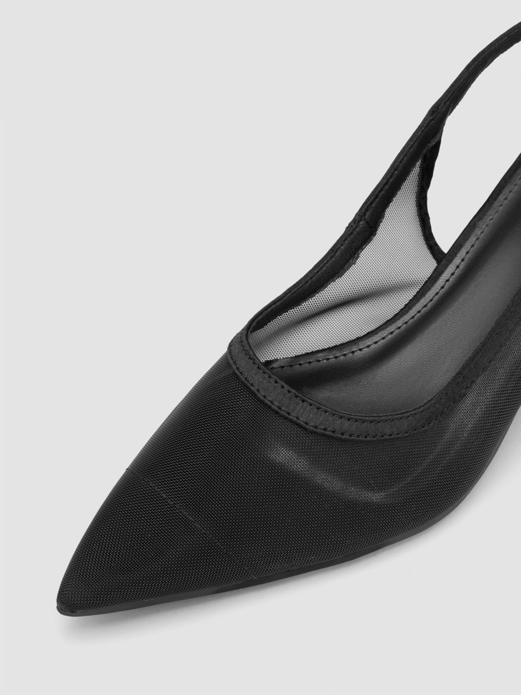 MESH SLINGBACK HEELS