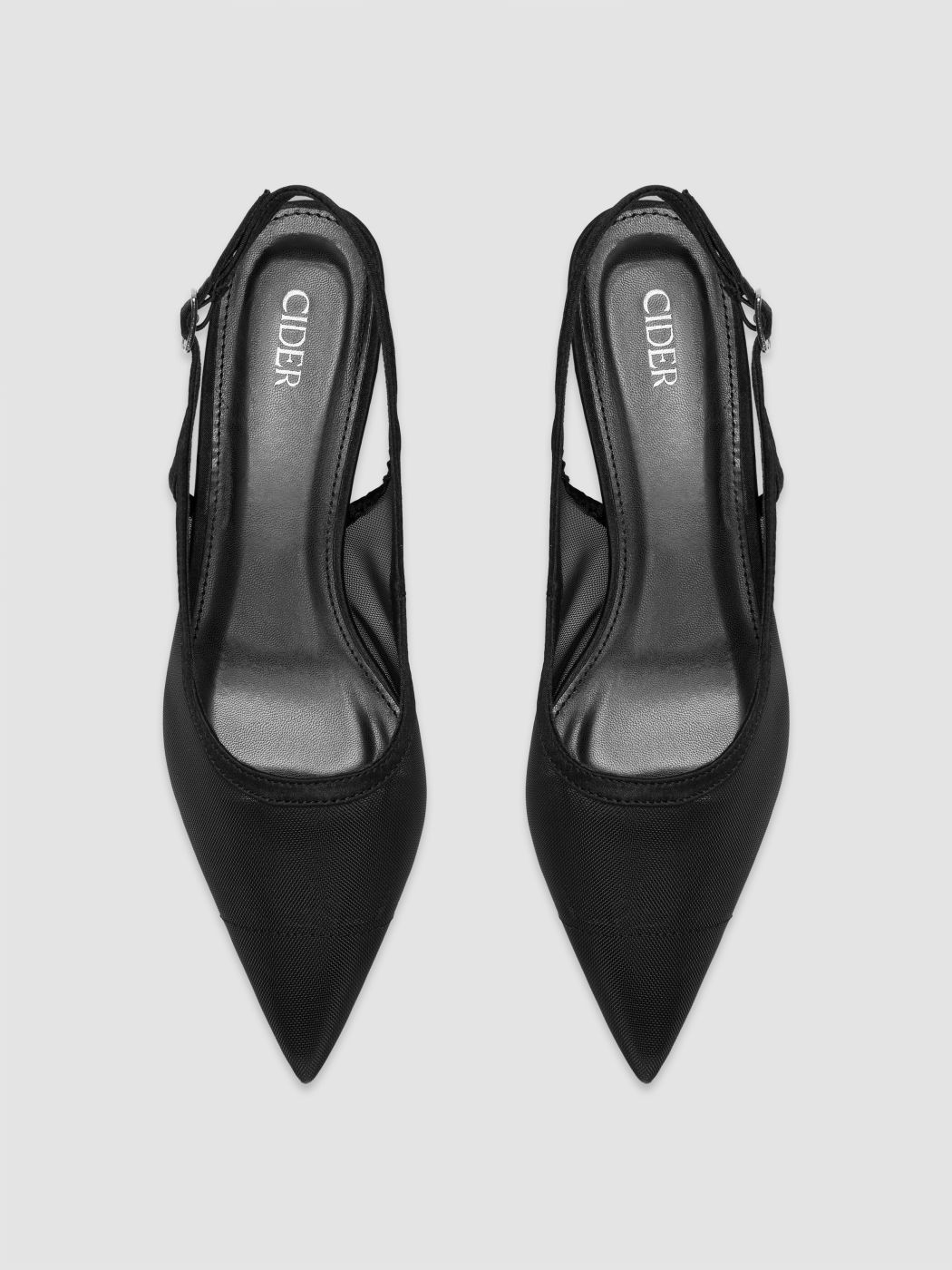 MESH SLINGBACK HEELS