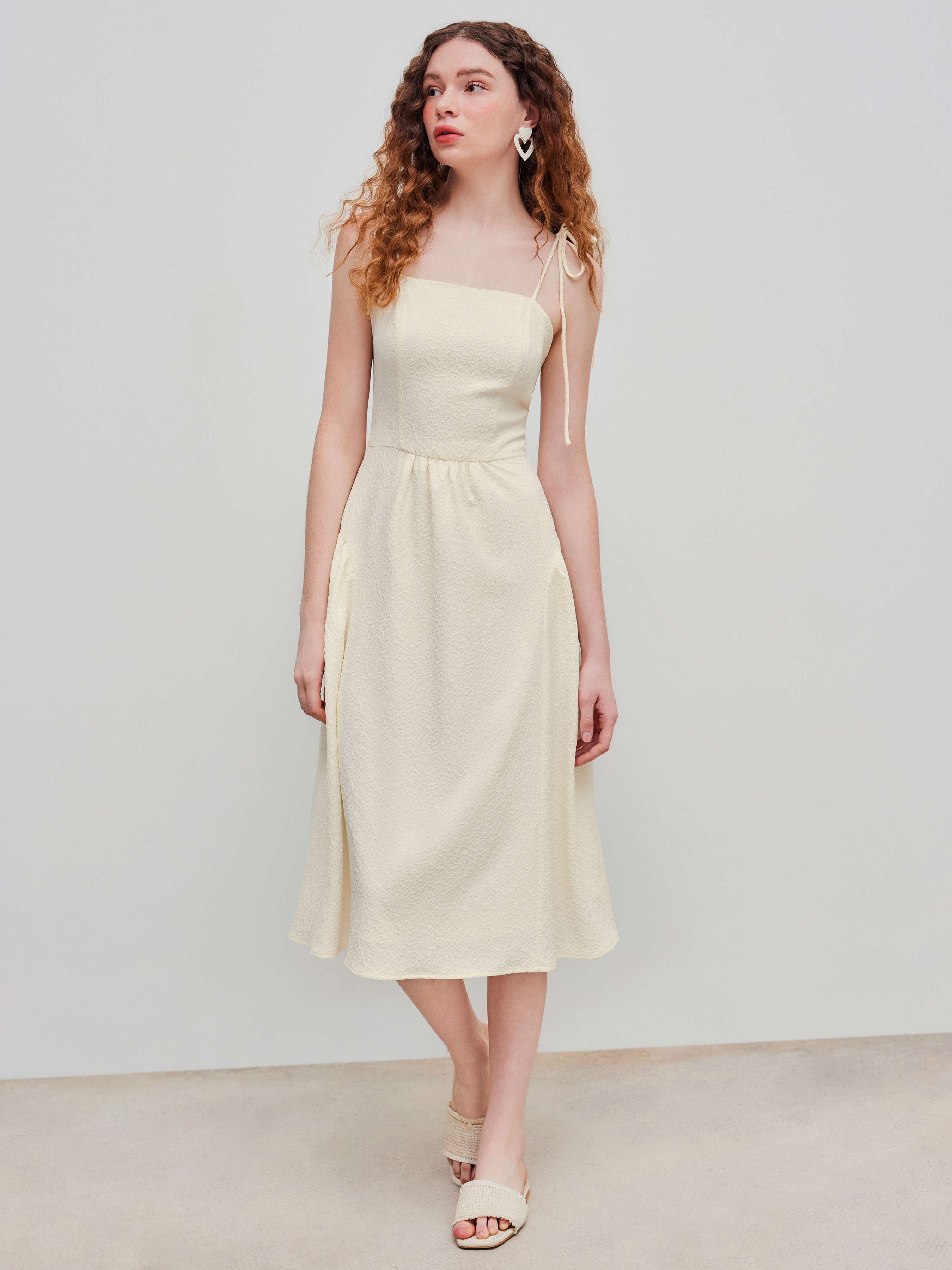 knee length dresses for ladies Melinda | Black Square-Neck Midi Dress with Mesh Detailing