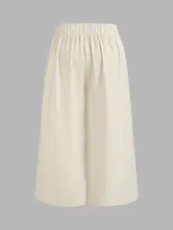 High Rise Schleife Weite Hosen Kurve & Plus