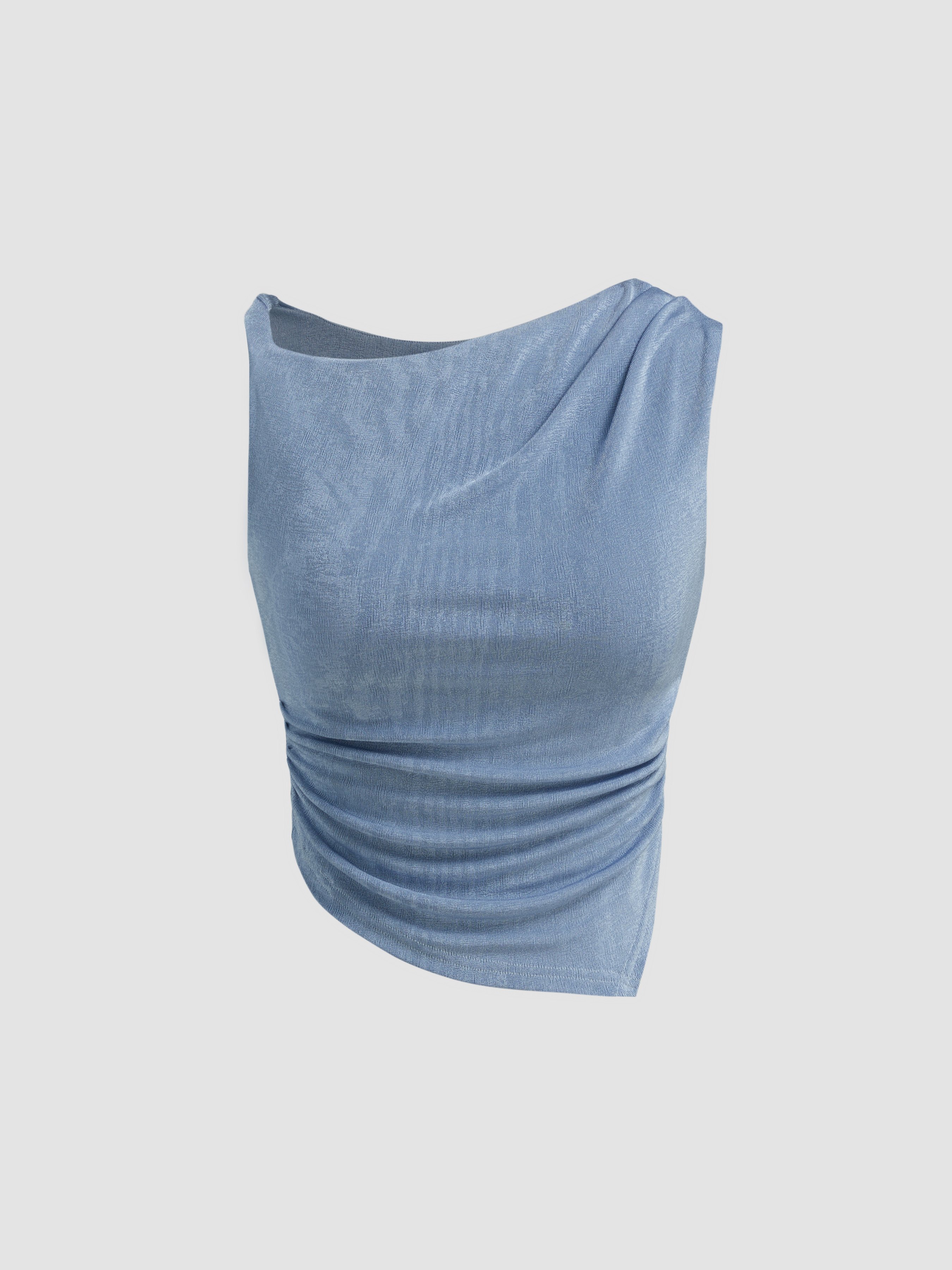 Asymmetrical Ruched Tank