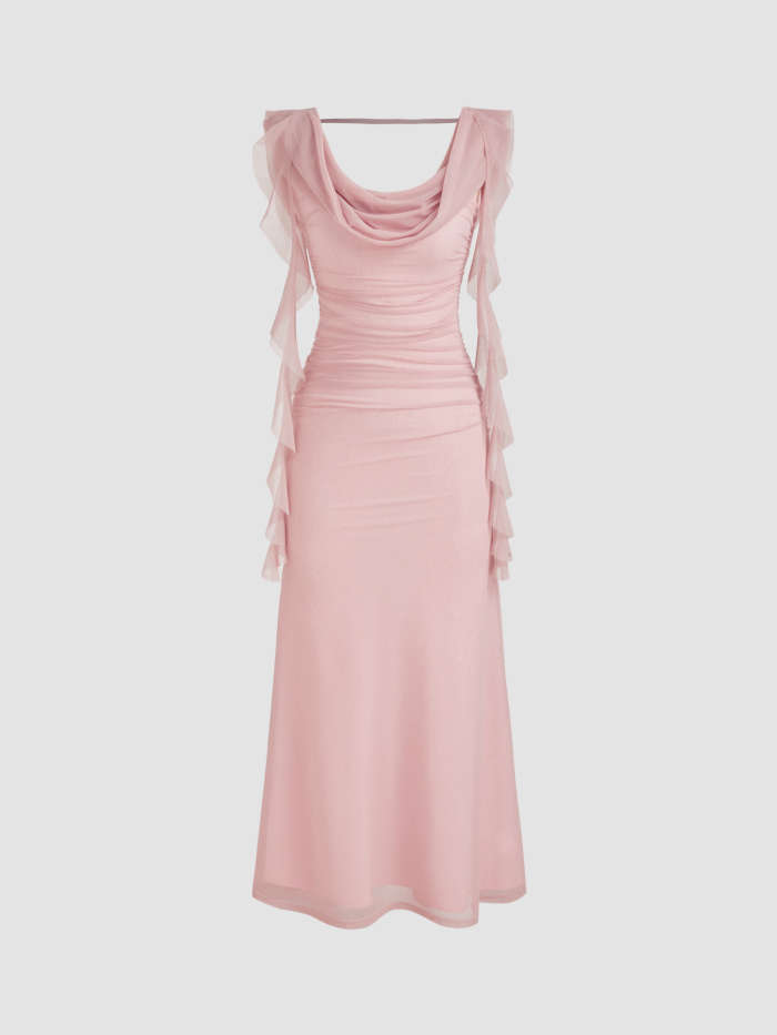 open lace back dress Malika Maxi Dress