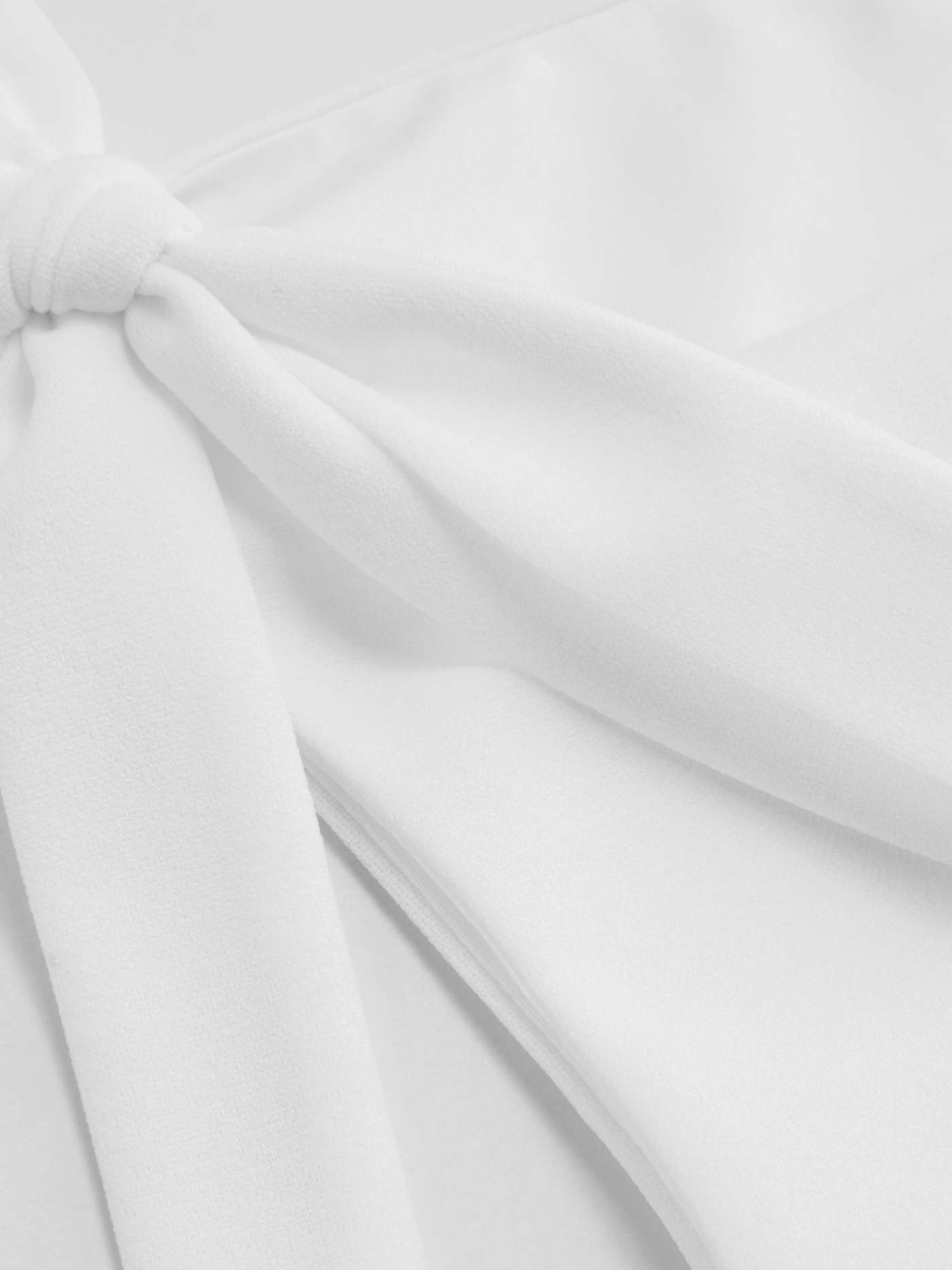 Square Neck Solid Bowknot Mini Dress