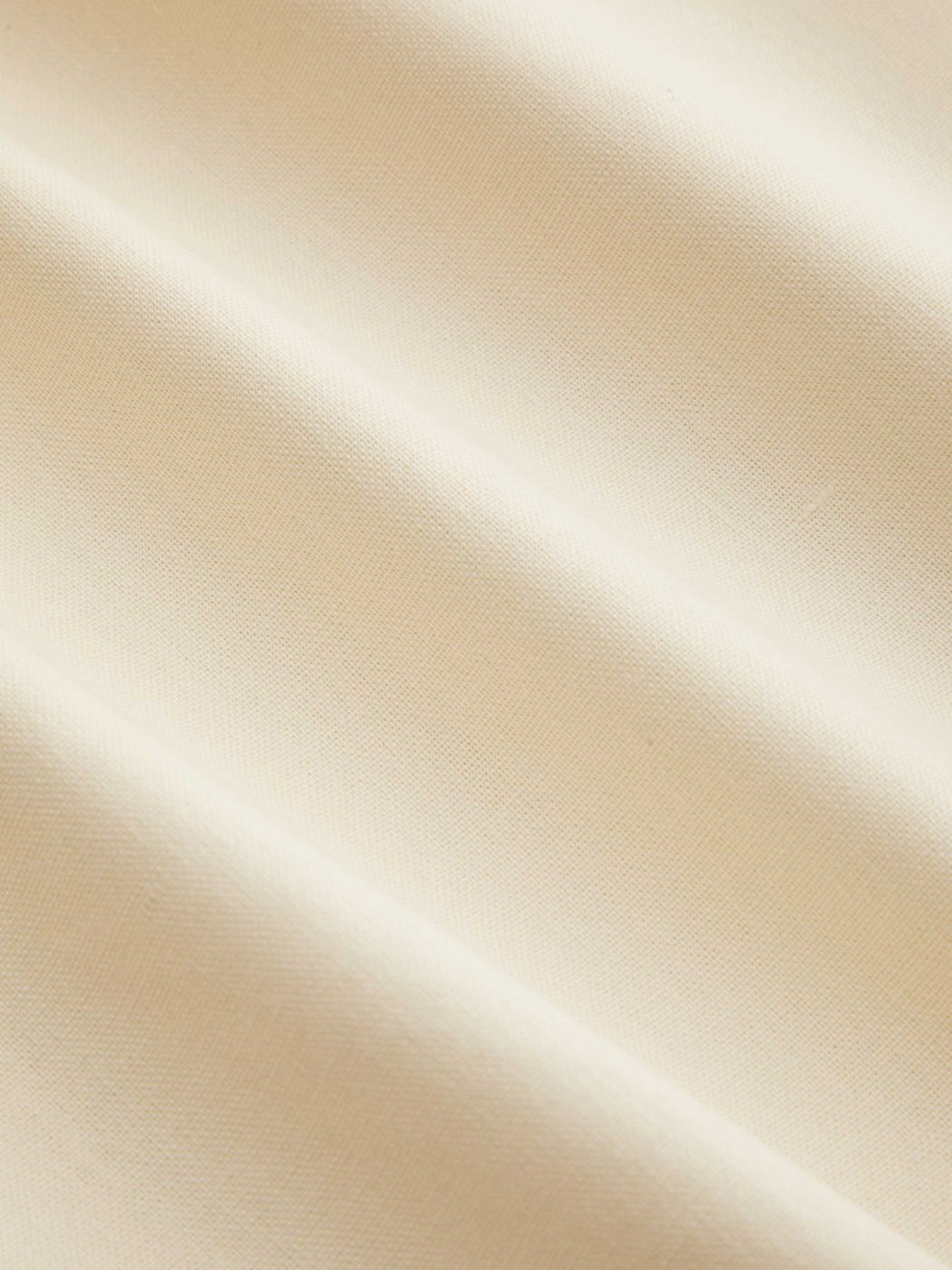 Linen-blend V-neck Solid Button Midi Dress