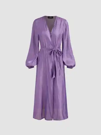 Jersey Collarless Bowknot Cami Maxi Dress