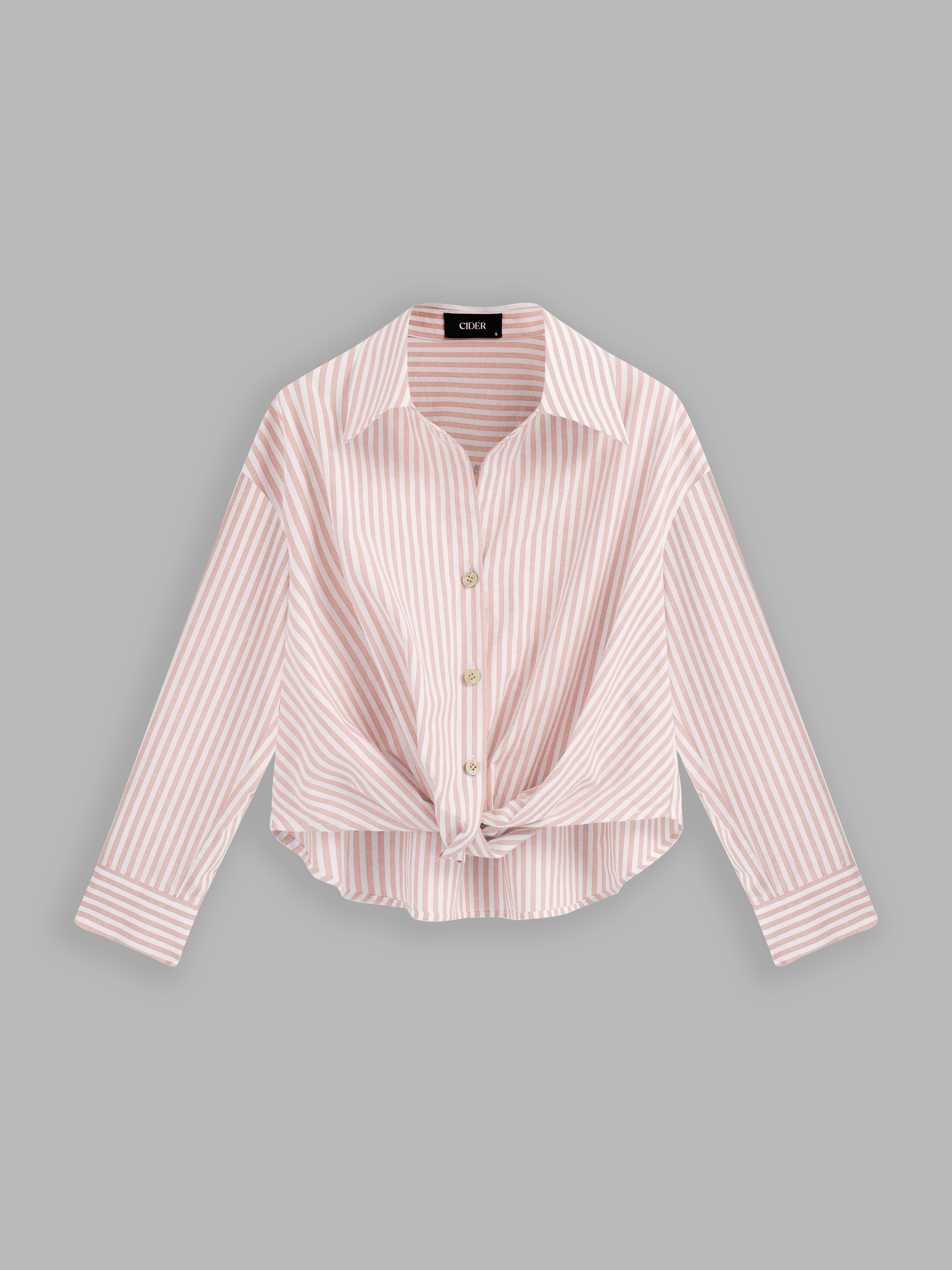 【WONDER WONDER】Kukan Stripe Shirring Rose Ribbon T-Shirt Cuckan Stripe Shirring Rose Ribbon T-shirt - WONDER WONDER