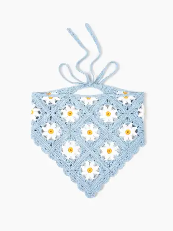 100% Cotton Square Neck Babydoll Ruffle Knotted Mini Dress