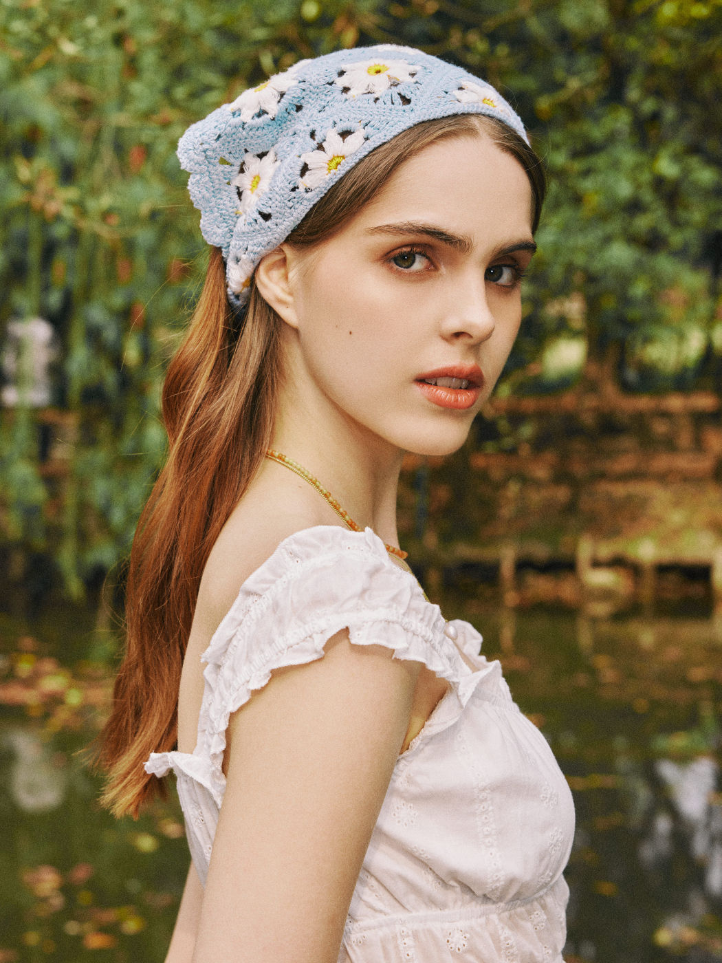 DAISY PLAID HEADSCARF