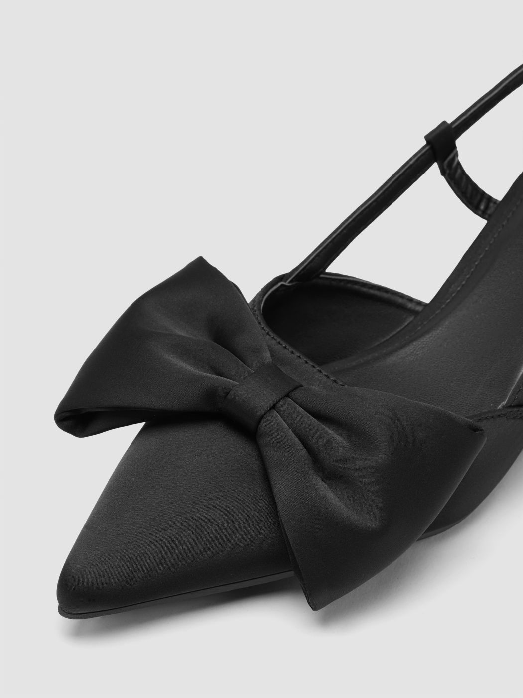 BOWKNOT SATIN HEELS