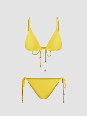 Set bikini a triangolo annodato con dettaglio a catena Starfish