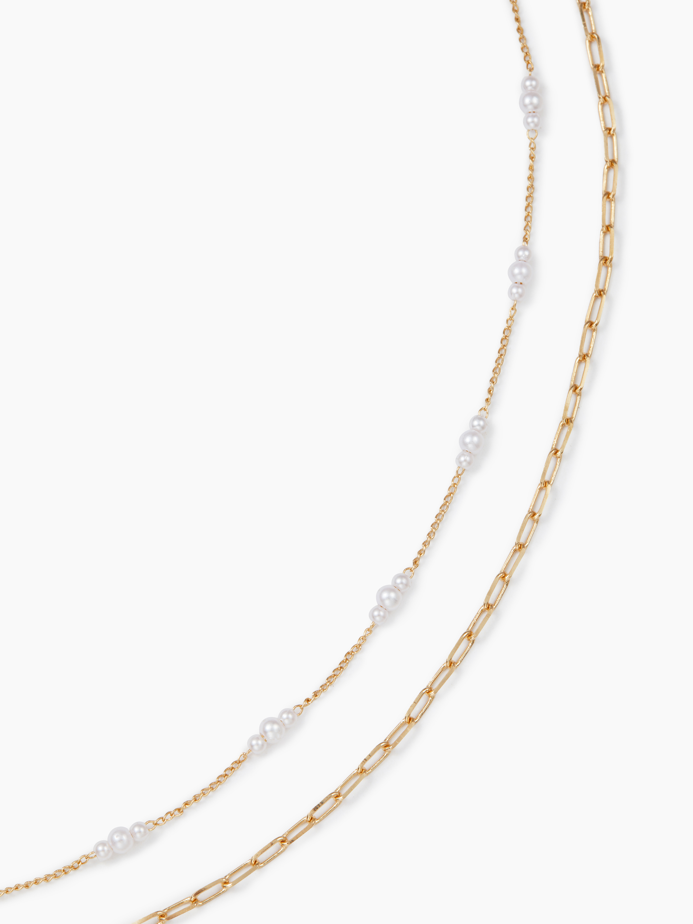 2PCS FAUX PEARL & CHAIN DECOR WAIST CHAIN