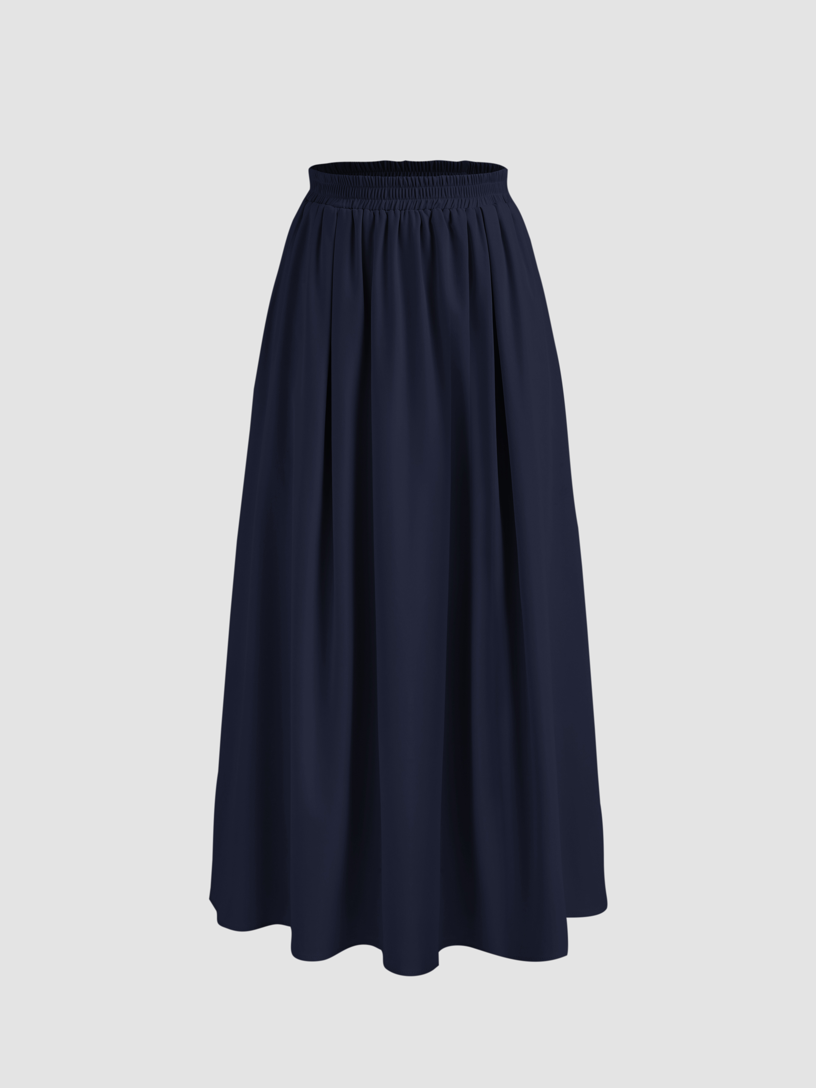 Woven Round Neck Solid Crop Tank Top & Mid Rise Ruffle Maxi Skirt