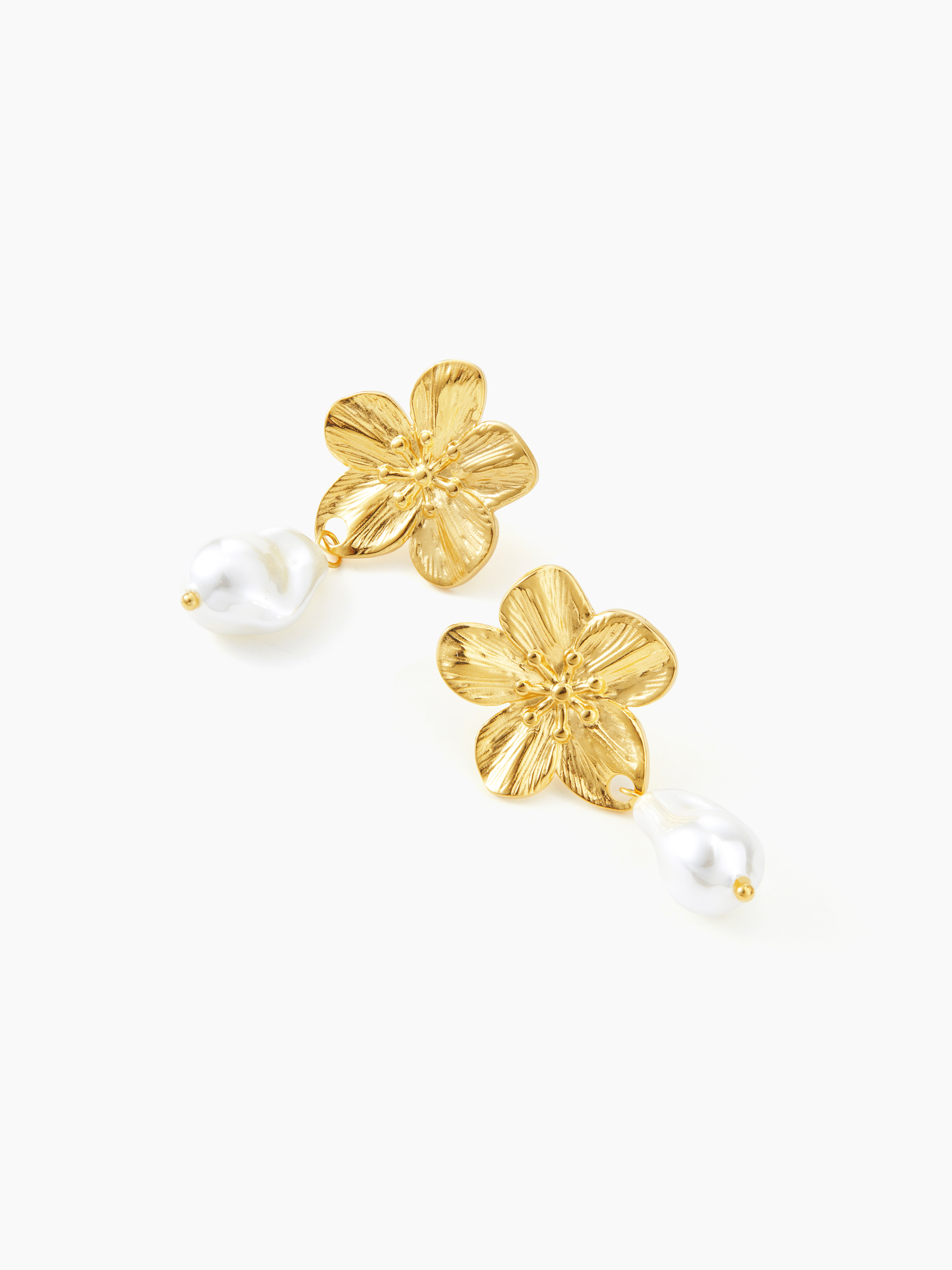 ★2022SS新作★MZUU★Baroque Pearl Drop Earrings Lene_Vibe_18KYG_Baroque_Pearl_