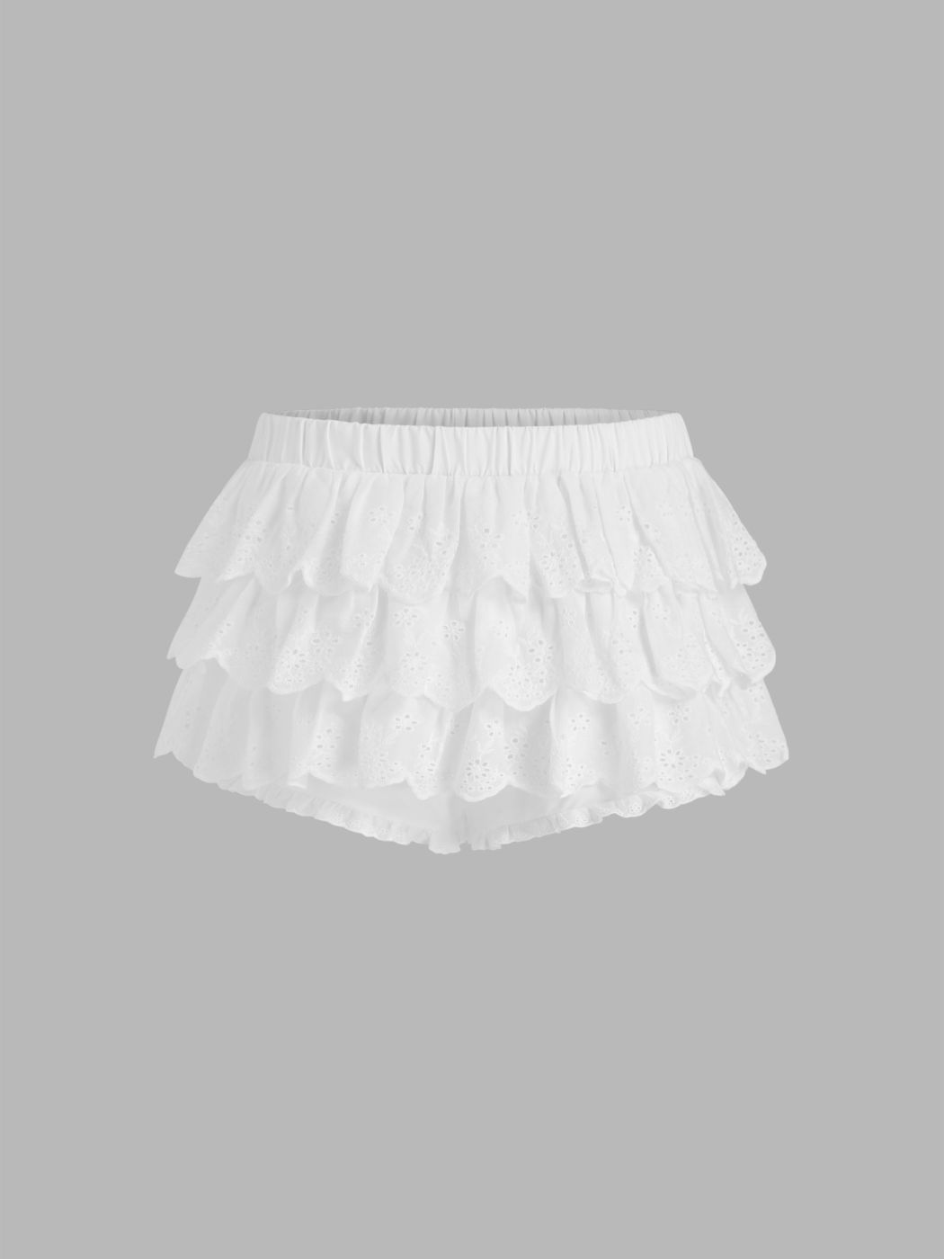 100% Cotton Low Rise Solid Layered Micro Shorts
