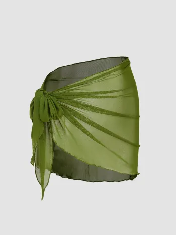  Mesh Solid Sarong