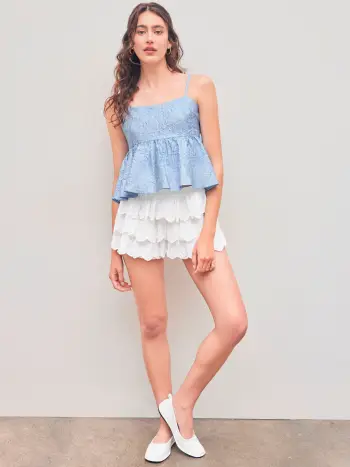 Pantaloncini Bloomer Micro a Strati Solidi a Vita Bassa in Cotone 100%