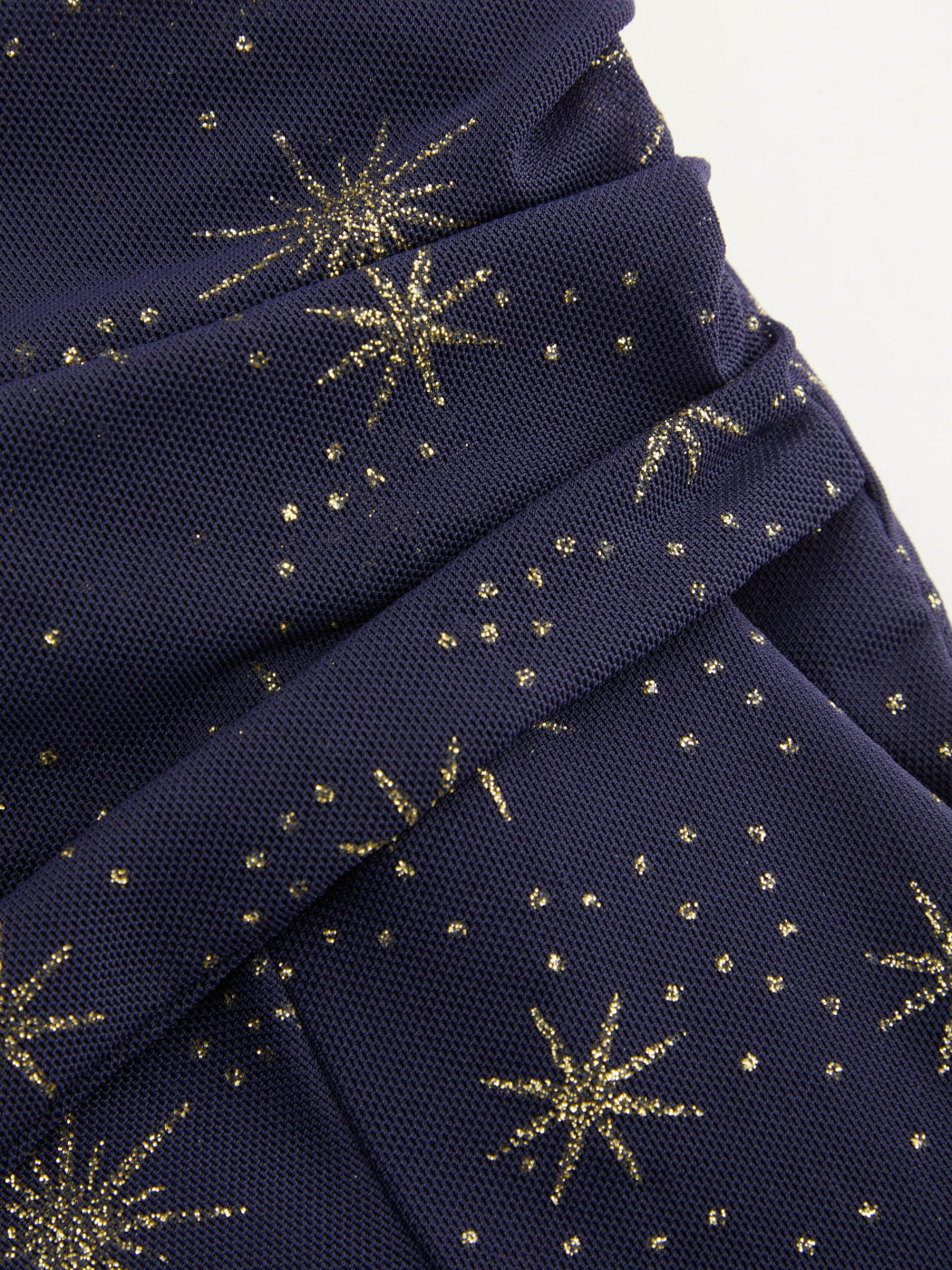 Mesh V-neck Star Sequin Knotted Dress