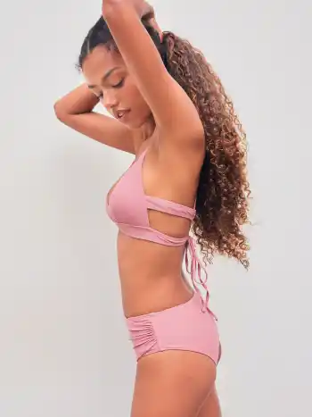 V-Ausschnitt Rückenbindung Formender Bikini