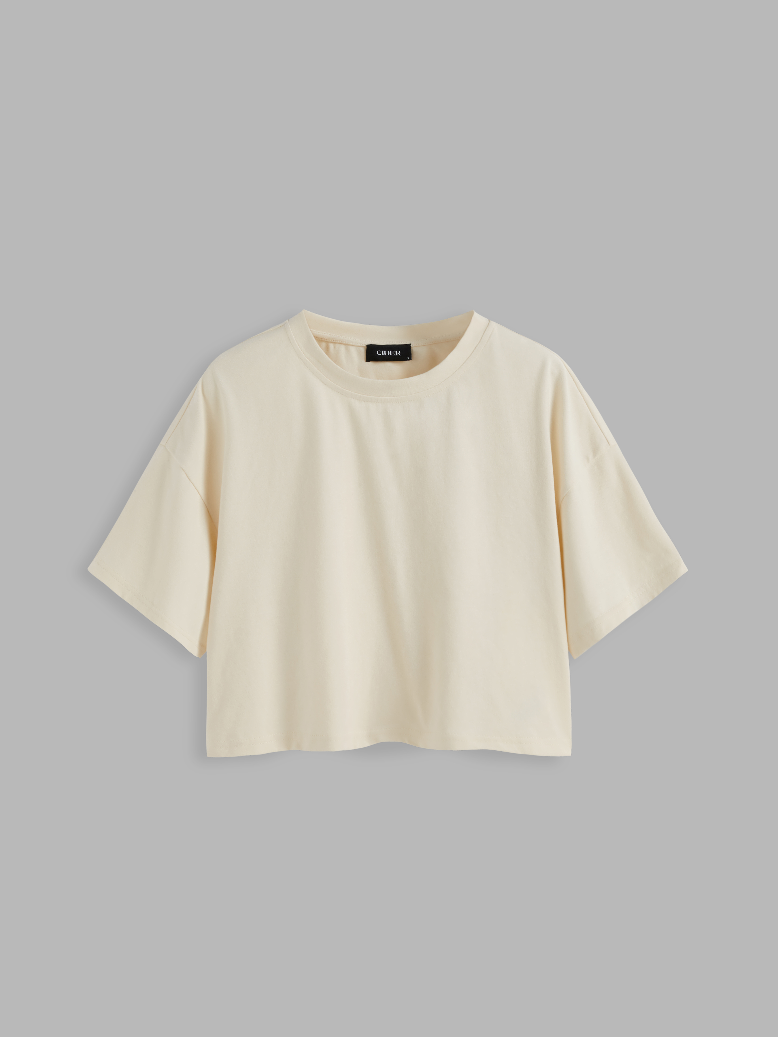 キュートなトップス ニット生地 Cotton コットン混ラウンド キュートなトップス ニット生地 Cotton コットン混ラウンド