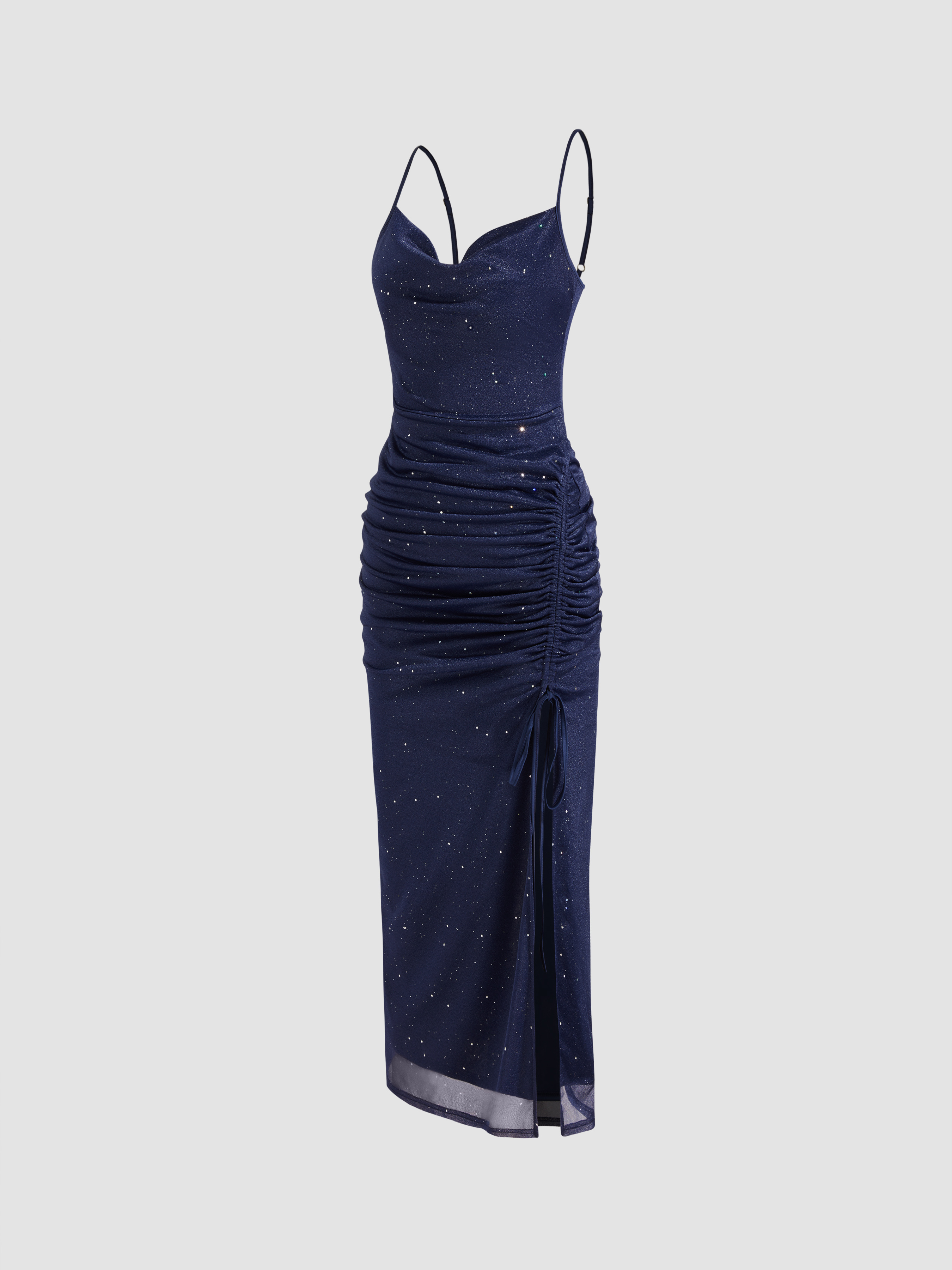 Cider◆フェイクレザー スプリット ミディドレス【送料込み】 Formal Dresses Homecoming Dress Hoco Dresses Knit Fabric