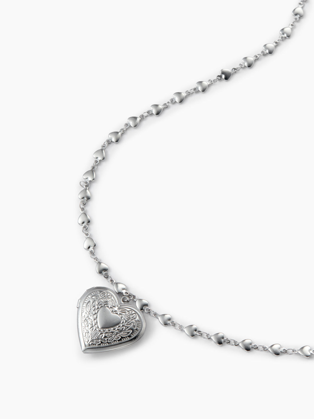 Collar con colgante de medallón con forma de corazón